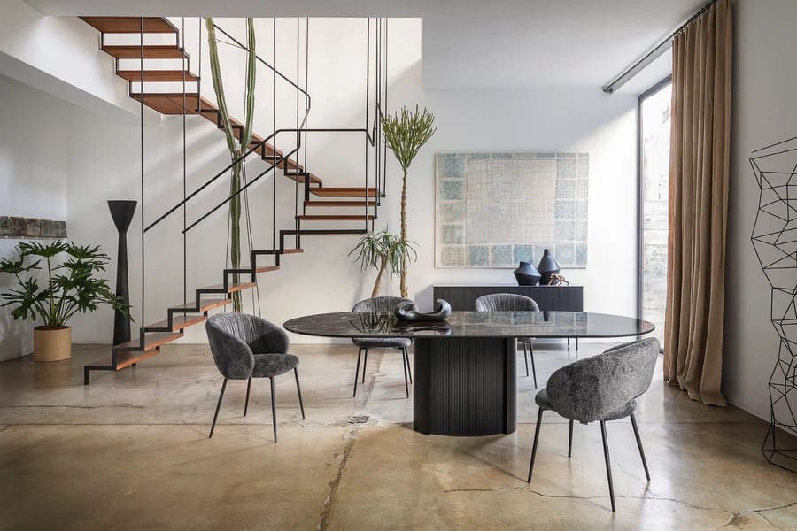Anime Fabric/Metal Dining Chair