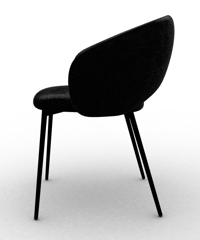 Anime Fabric/Metal Dining Chair