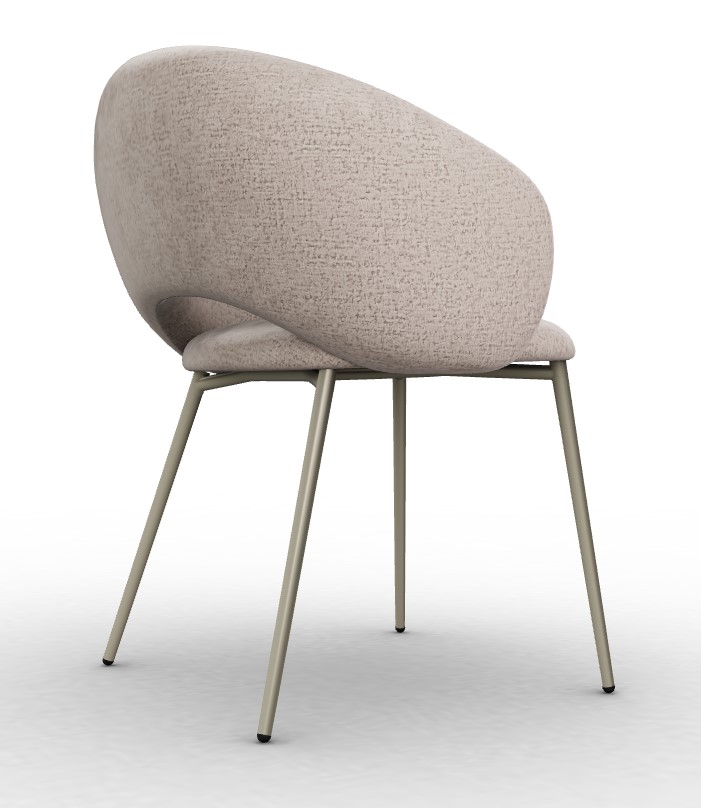 Anime Aspen Fabric/Metal Dining Chair