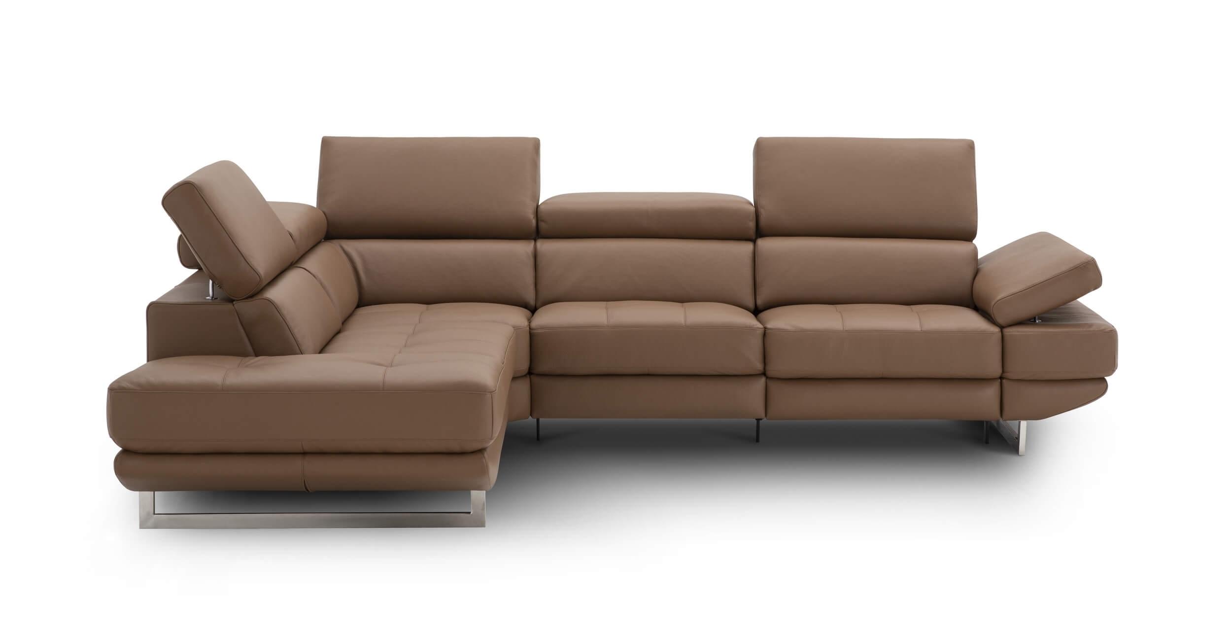Annalaise Leather Left Hand Facing Chaise Sectional w/ Recliner