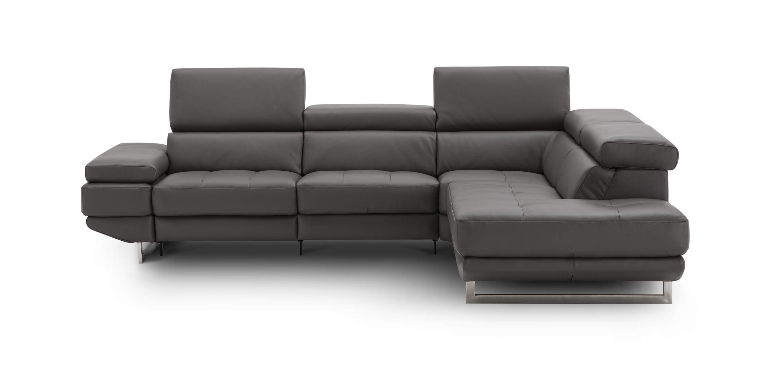Annalaise Leather Right Hand Facing Chaise Sectional w/ Recliner