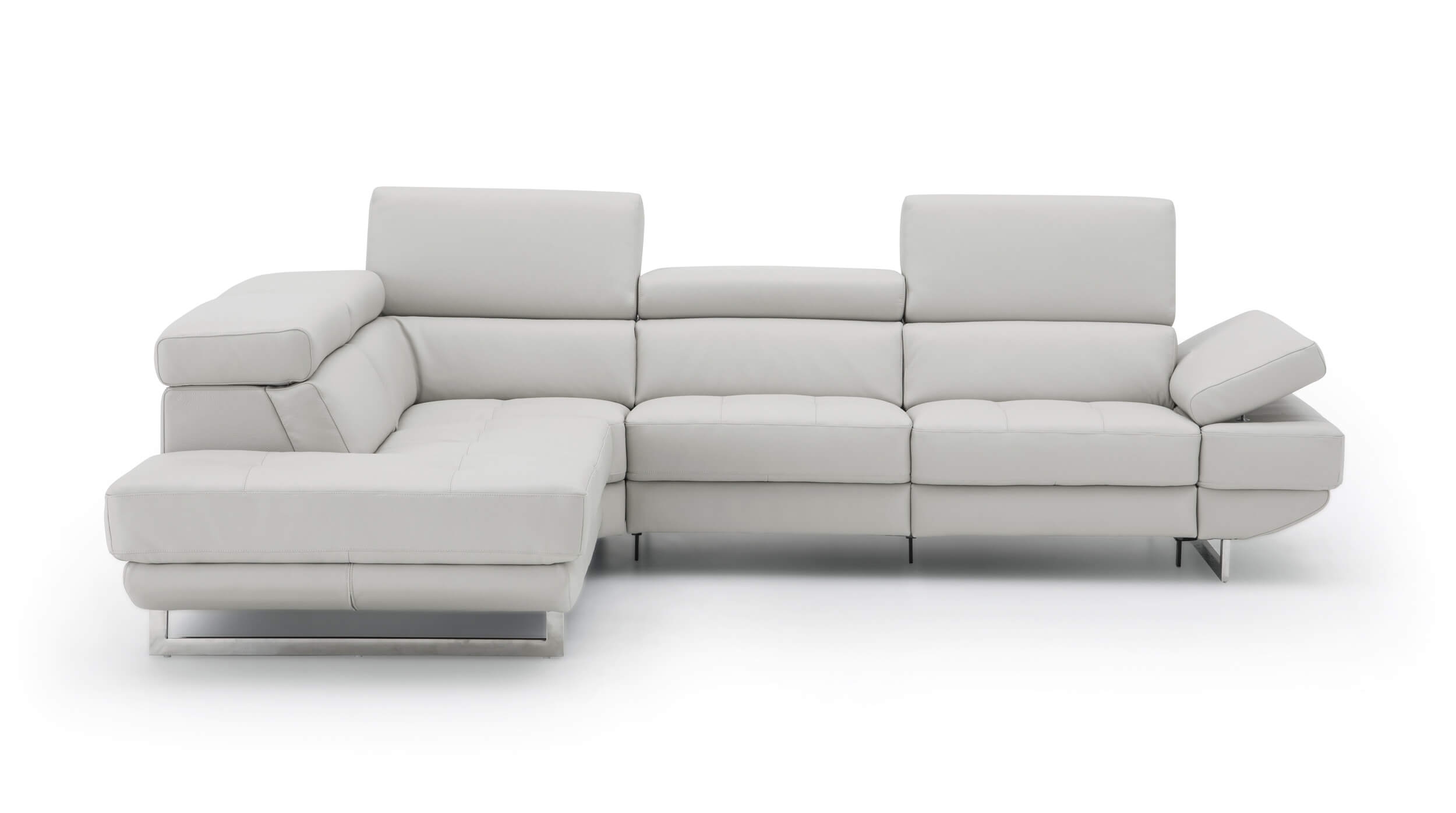Annalaise Leather Left Hand Facing Chaise Sectional w/ Recliner