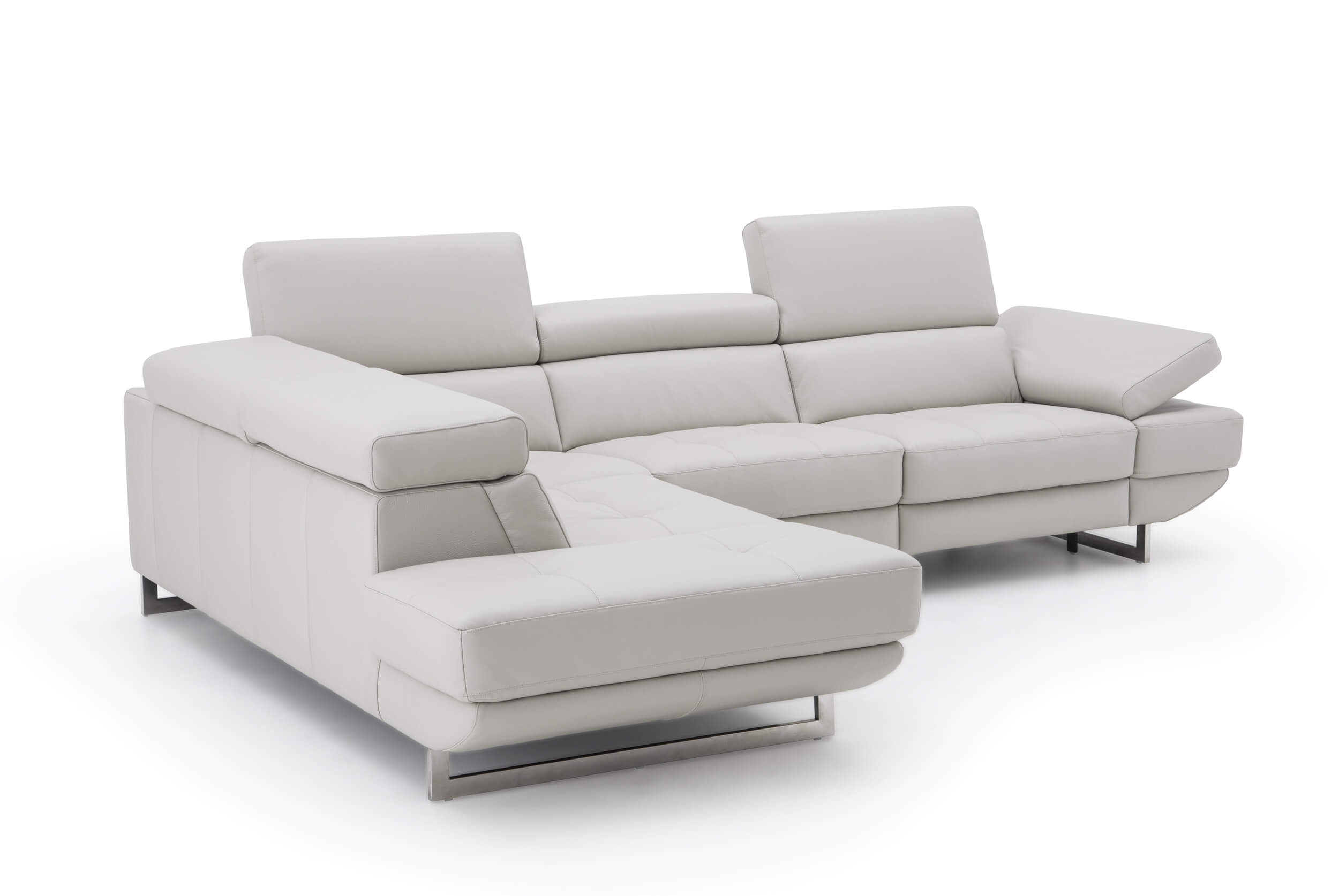Annalaise Leather Left Hand Facing Chaise Sectional w/ Recliner