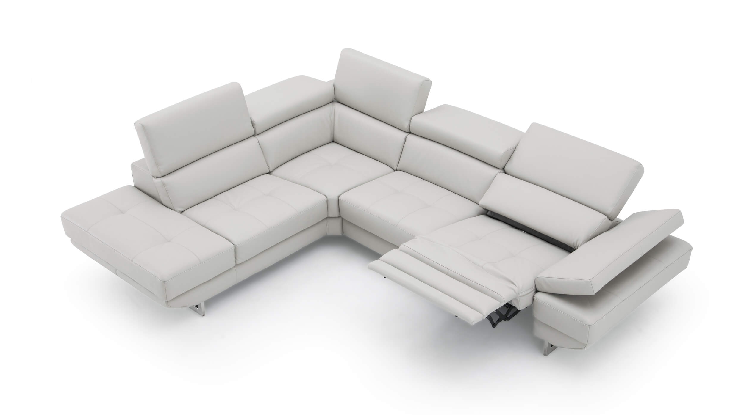Annalaise Leather Left Hand Facing Chaise Sectional w/ Recliner
