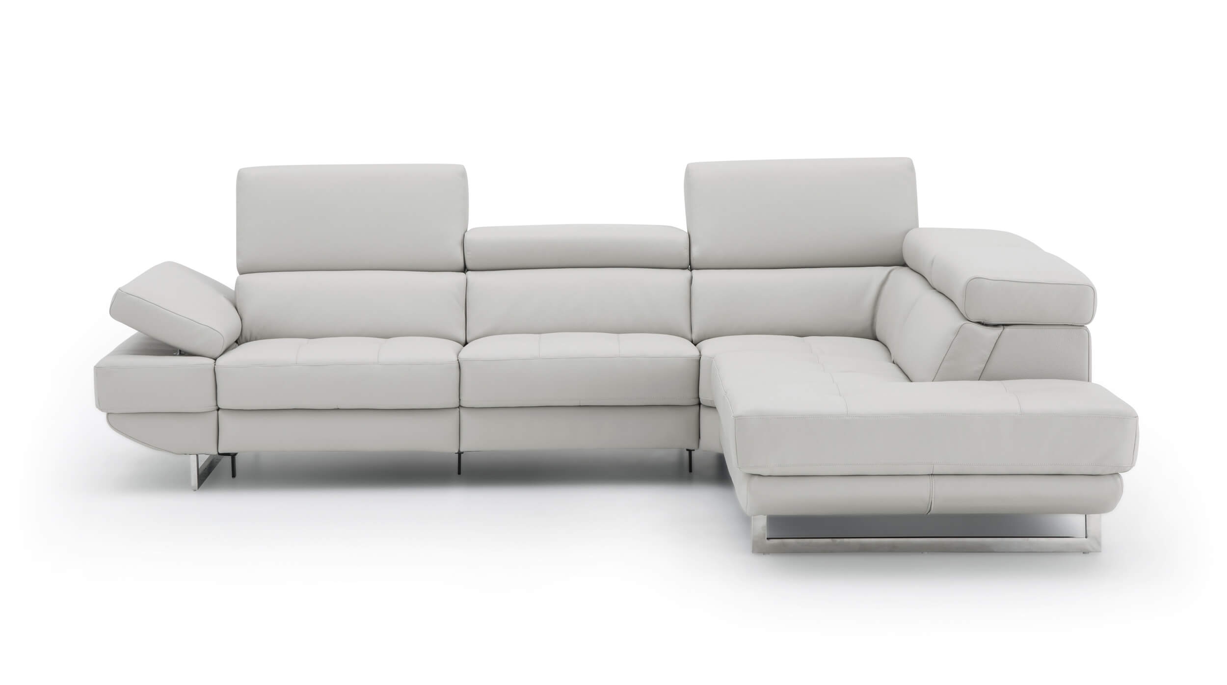 J&M Furniture Annalaise Recliner Italian Leather Sectional for Livingroom with 5 Adjustable Head Cushions