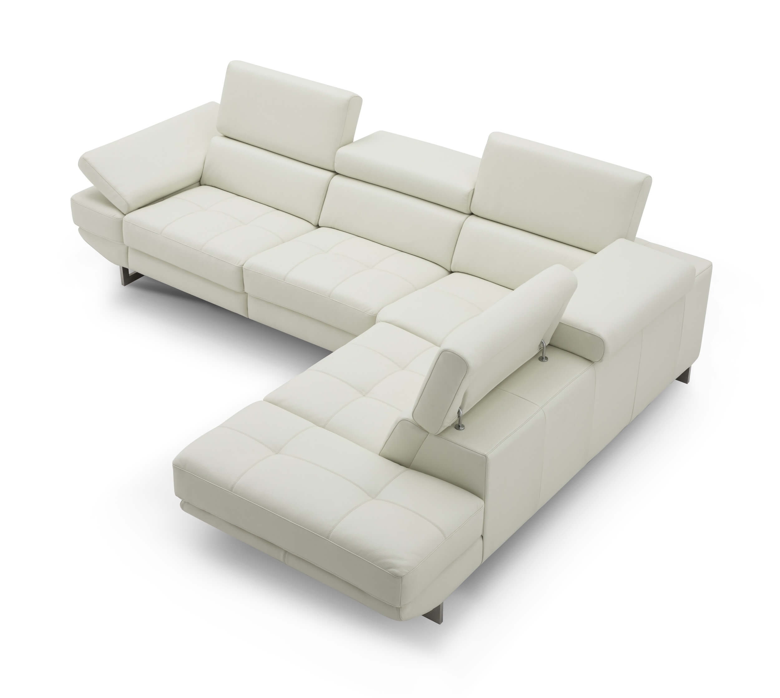 The Annalaise 117" / 93" Wide Leather Sectional