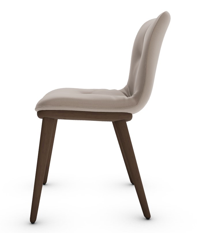 Annie Venice Fabric/Wood Dining Chair