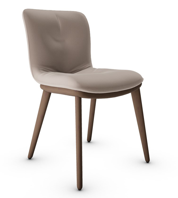 Annie Venice Fabric/Wood Dining Chair