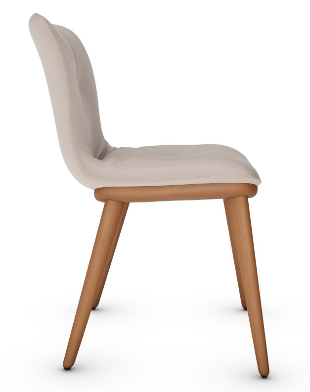 Annie Venice Fabric/Wood Dining Chair