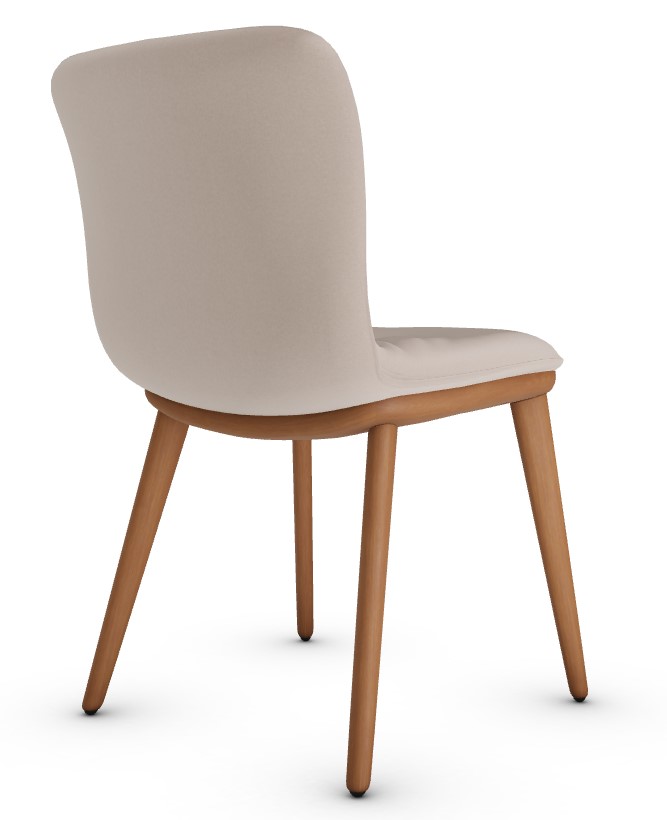 Annie Venice Fabric/Wood Dining Chair