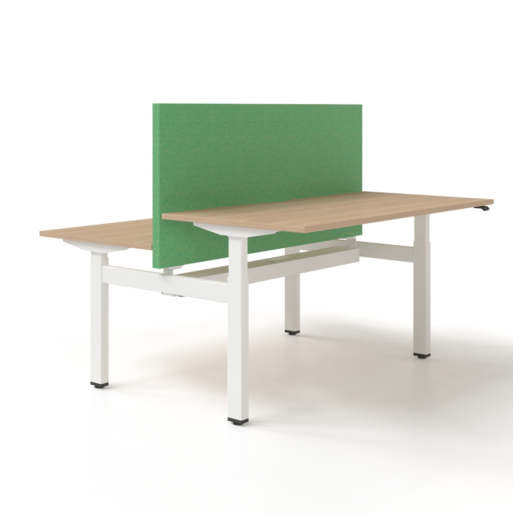Motion Electric Height Adjustable Office 2-Desk Bench
