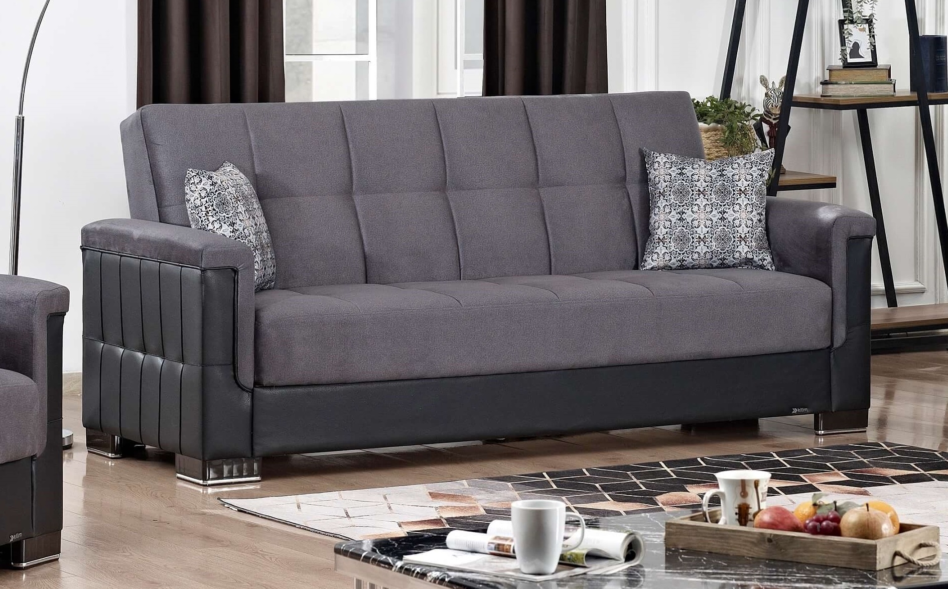 Armada Pro Fabric/PU Convertible Sofabed