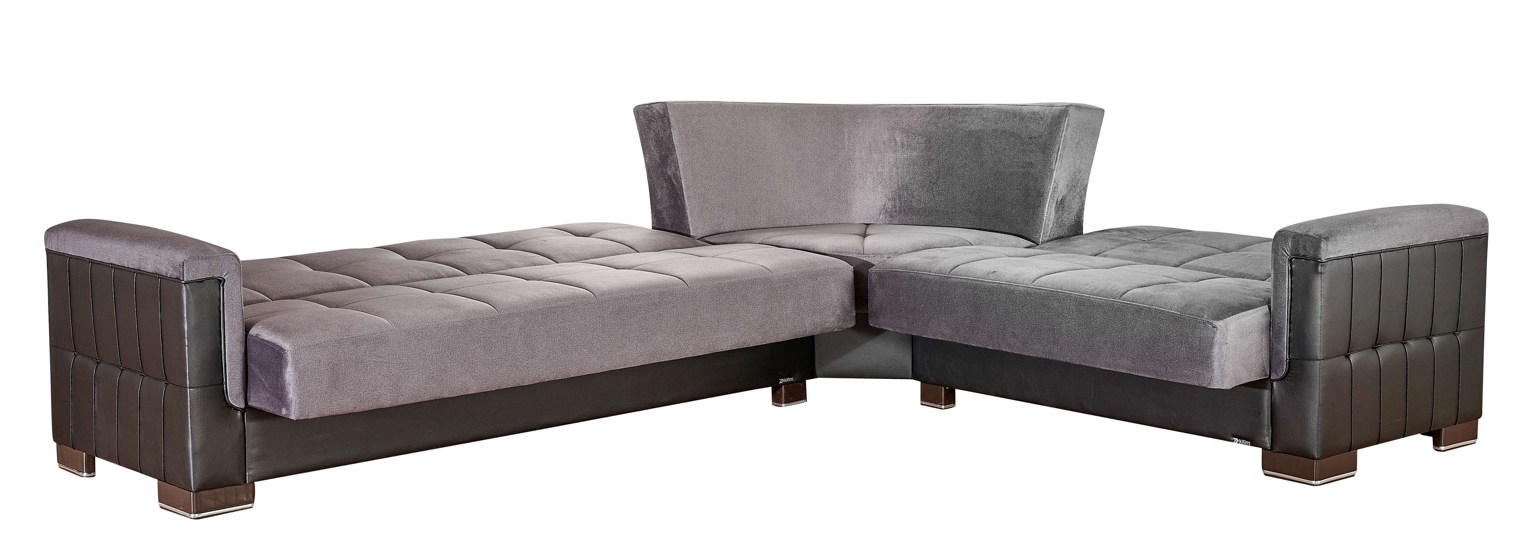 Armada Pro Fabric/PU Convertible L-Shaped Sectional Sofa
