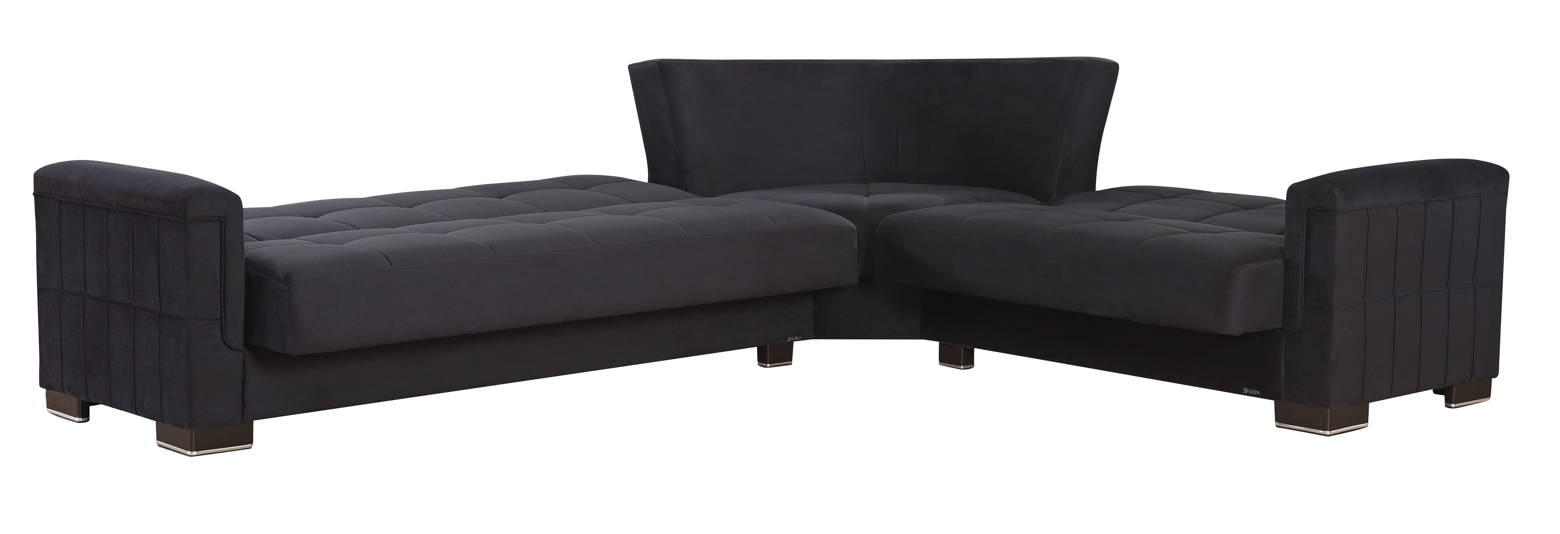 Armada Pro Fabric/PU Convertible L-Shaped Sectional Sofa