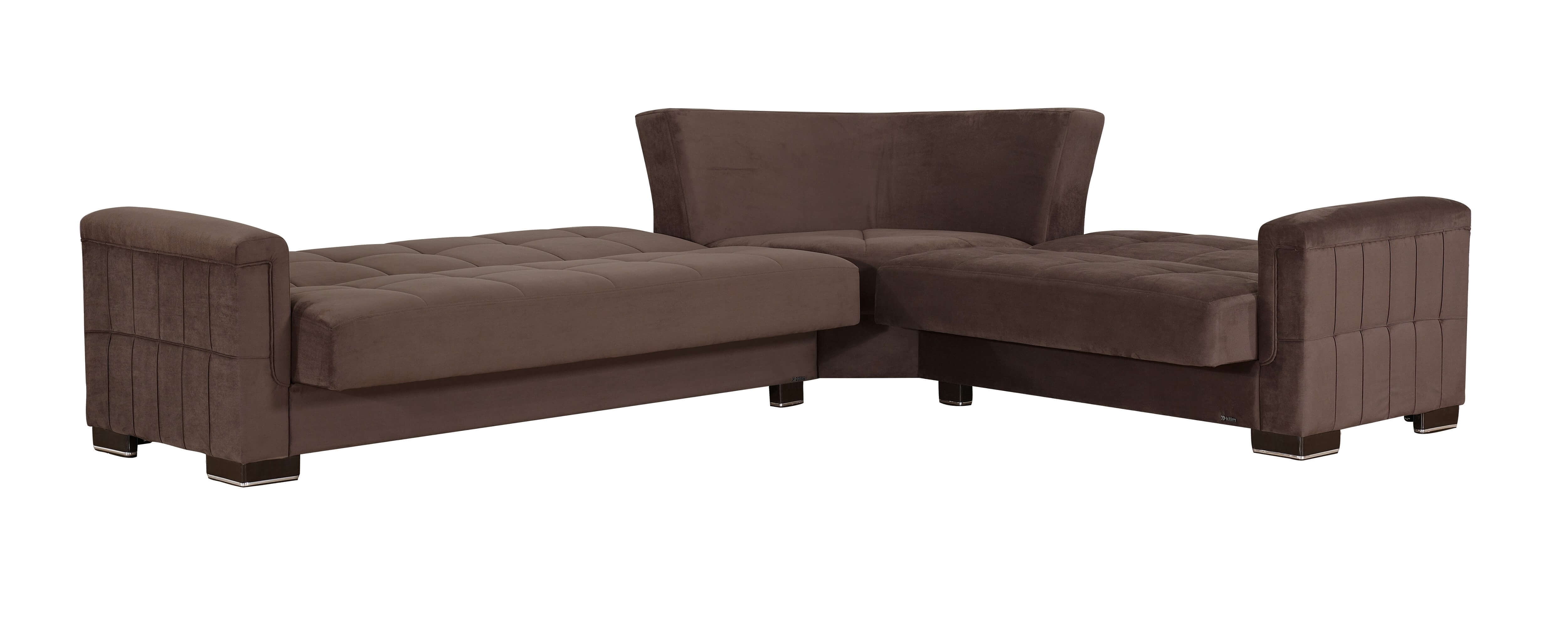 Armada Pro Fabric/PU Convertible L-Shaped Sectional Sofa