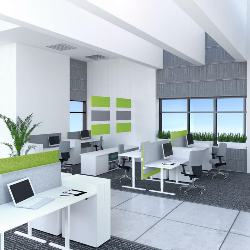 Modus Customizable Sound Absorbing Vertical Ceiling Panels