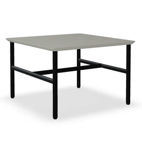 Grow Table 80 x 80 cm Black Oak