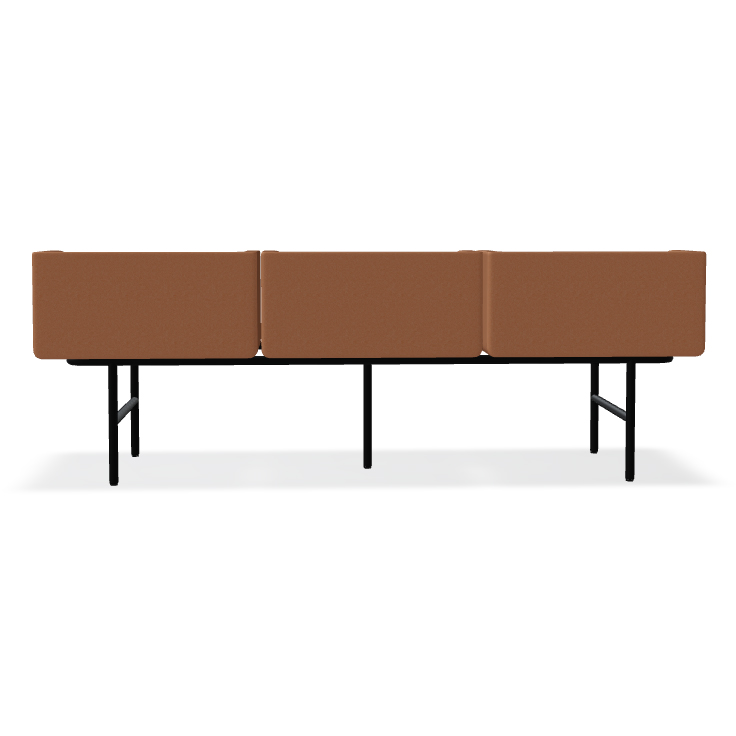 Agora 3 Segment Seating Bench w/Backrest