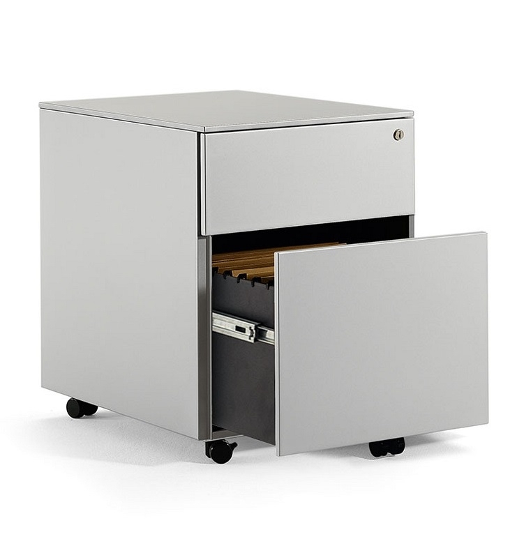 Metal Mobile Pedestal w/2 Drawers