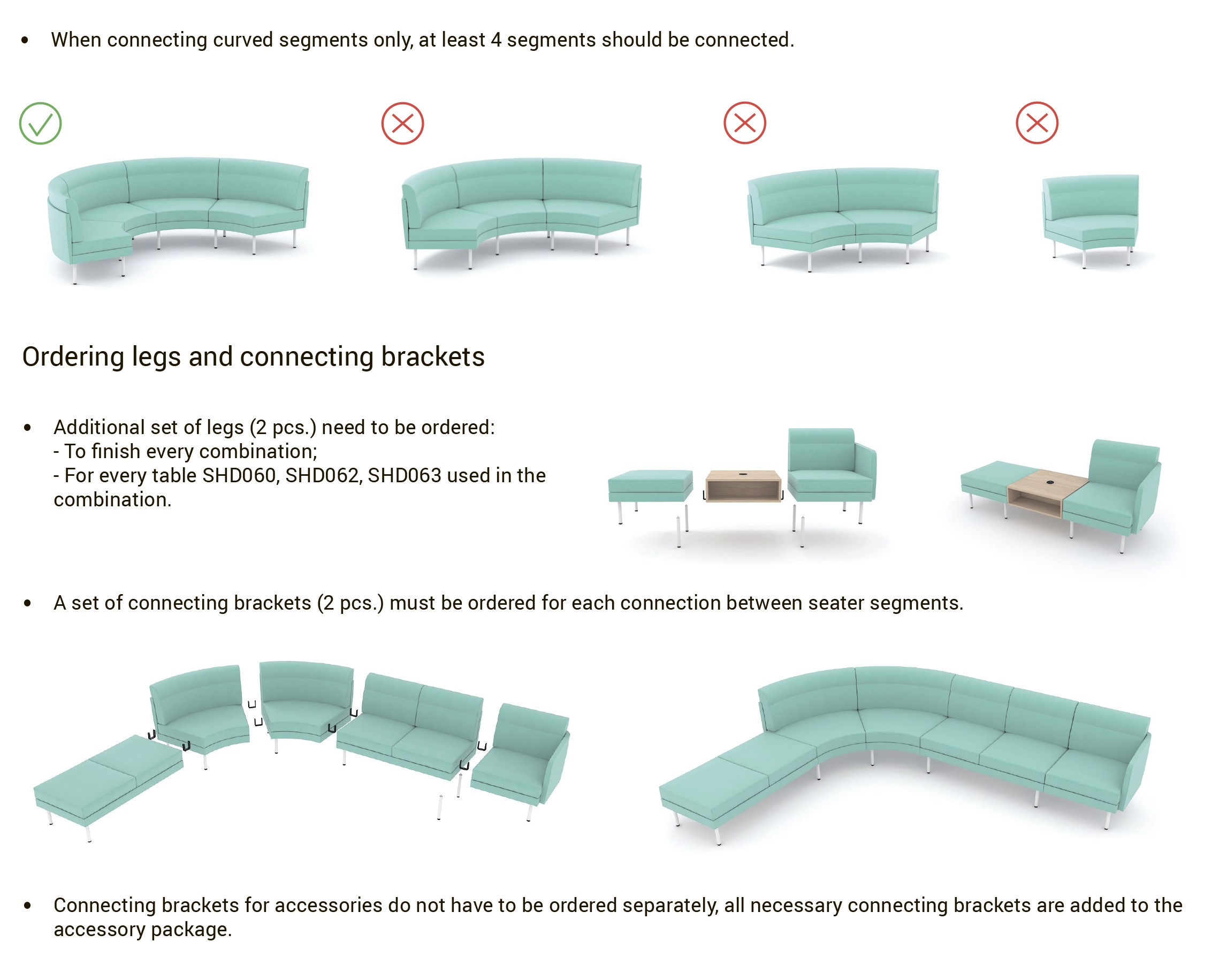 Arcipelago Customizable Modular Seating Wood Legs