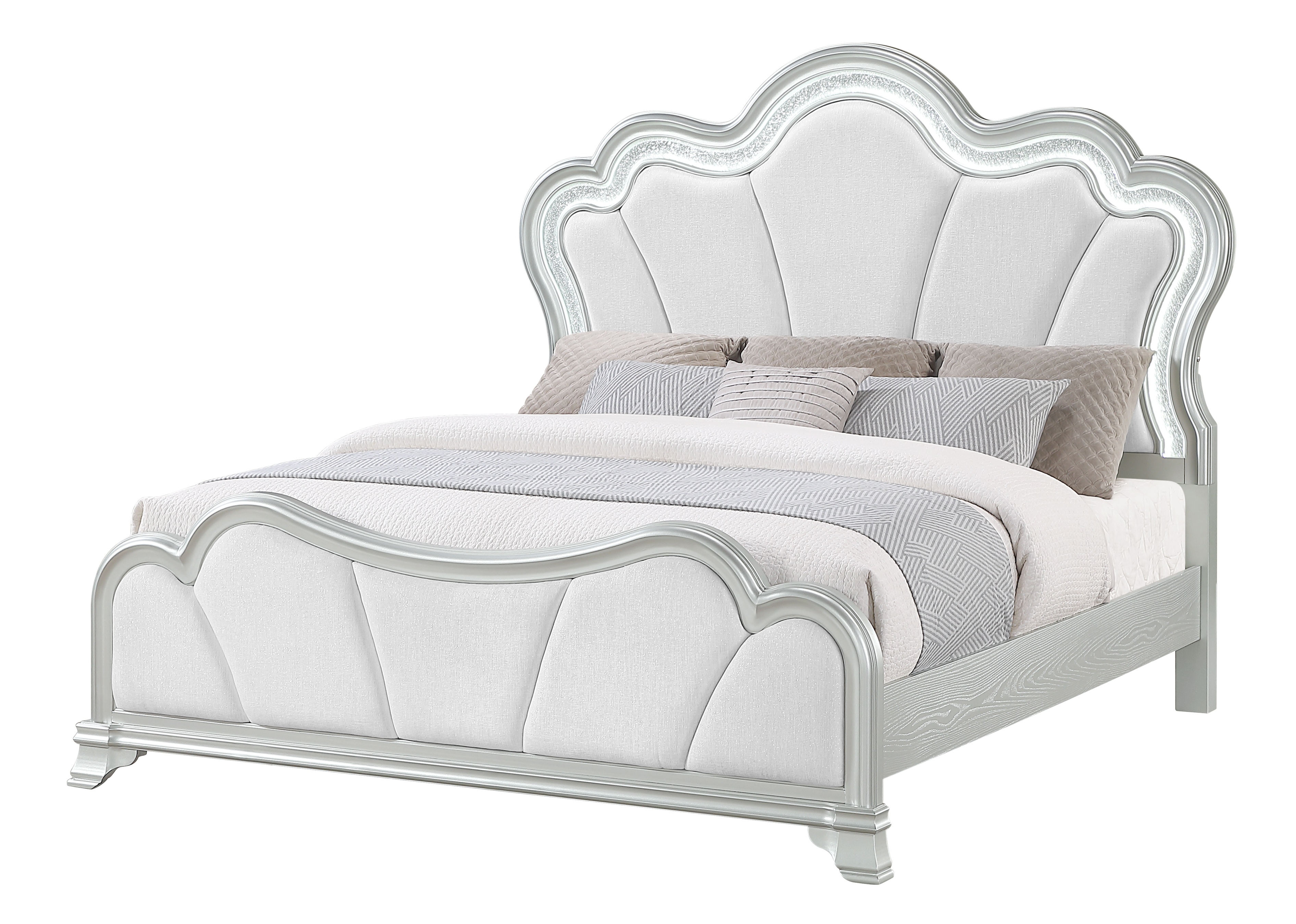 Aria Panel Bedroom Set with LED