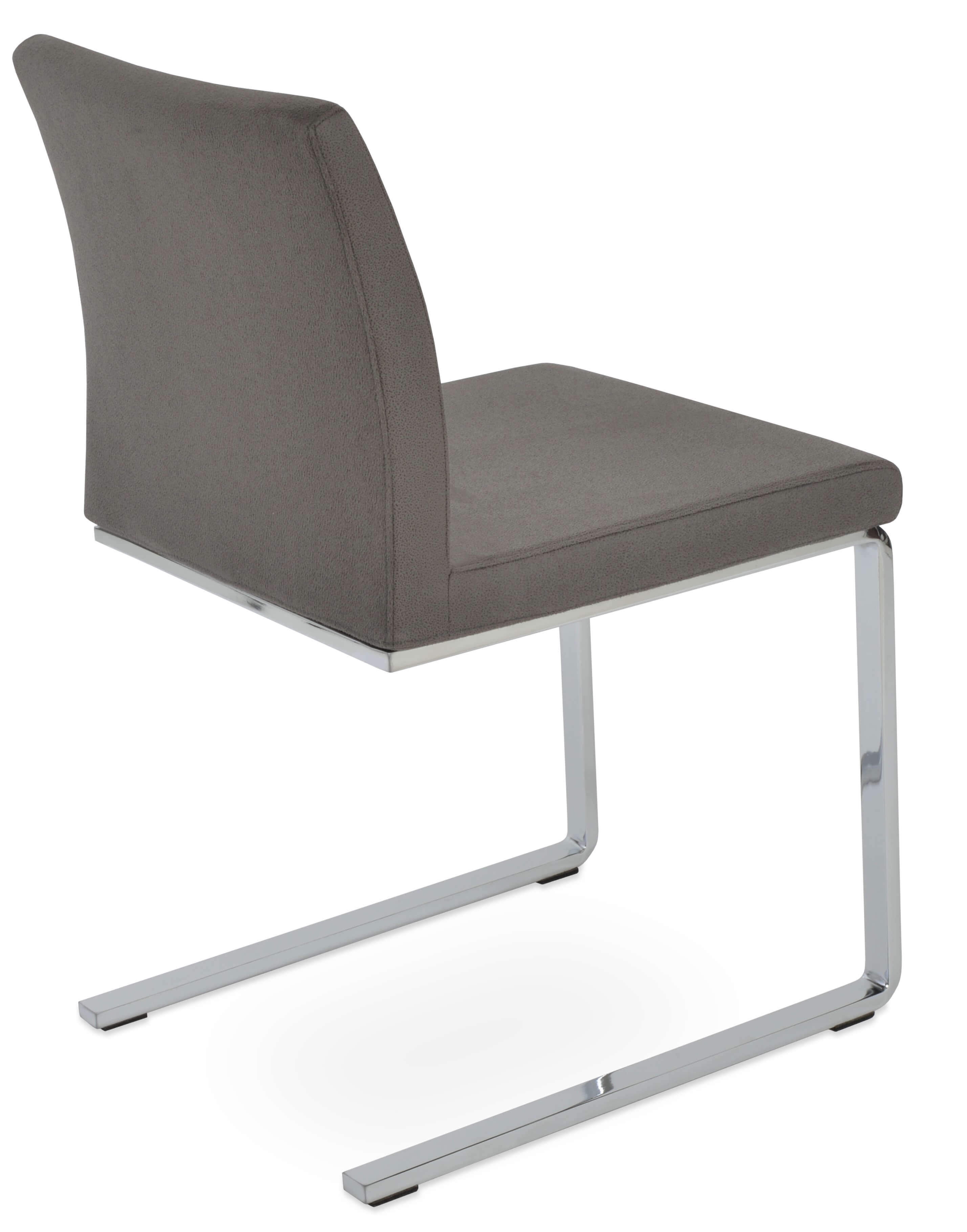 Aria Flat Dining Chair w/Metal Base