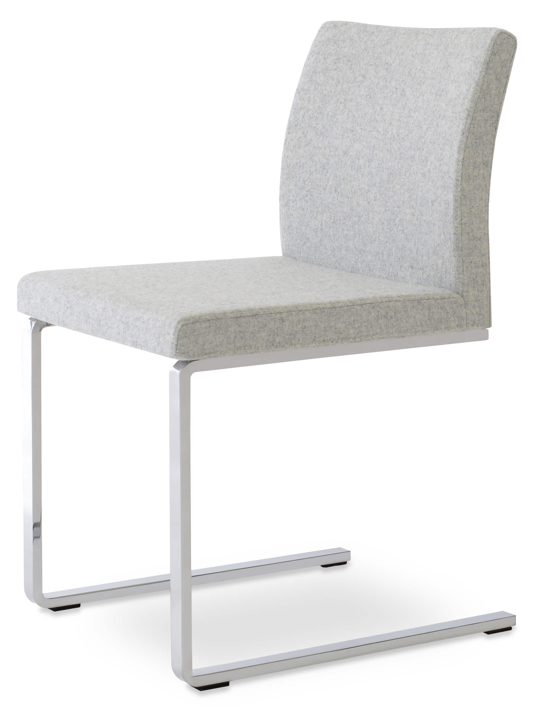 Aria Flat Dining Chair w/Metal Base