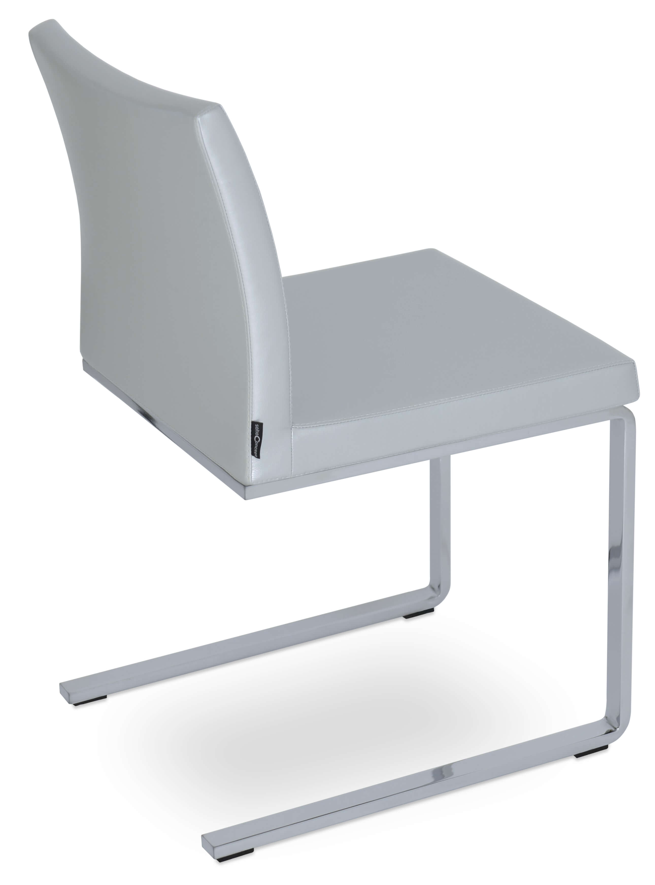 Aria Flat Dining Chair w/Metal Base