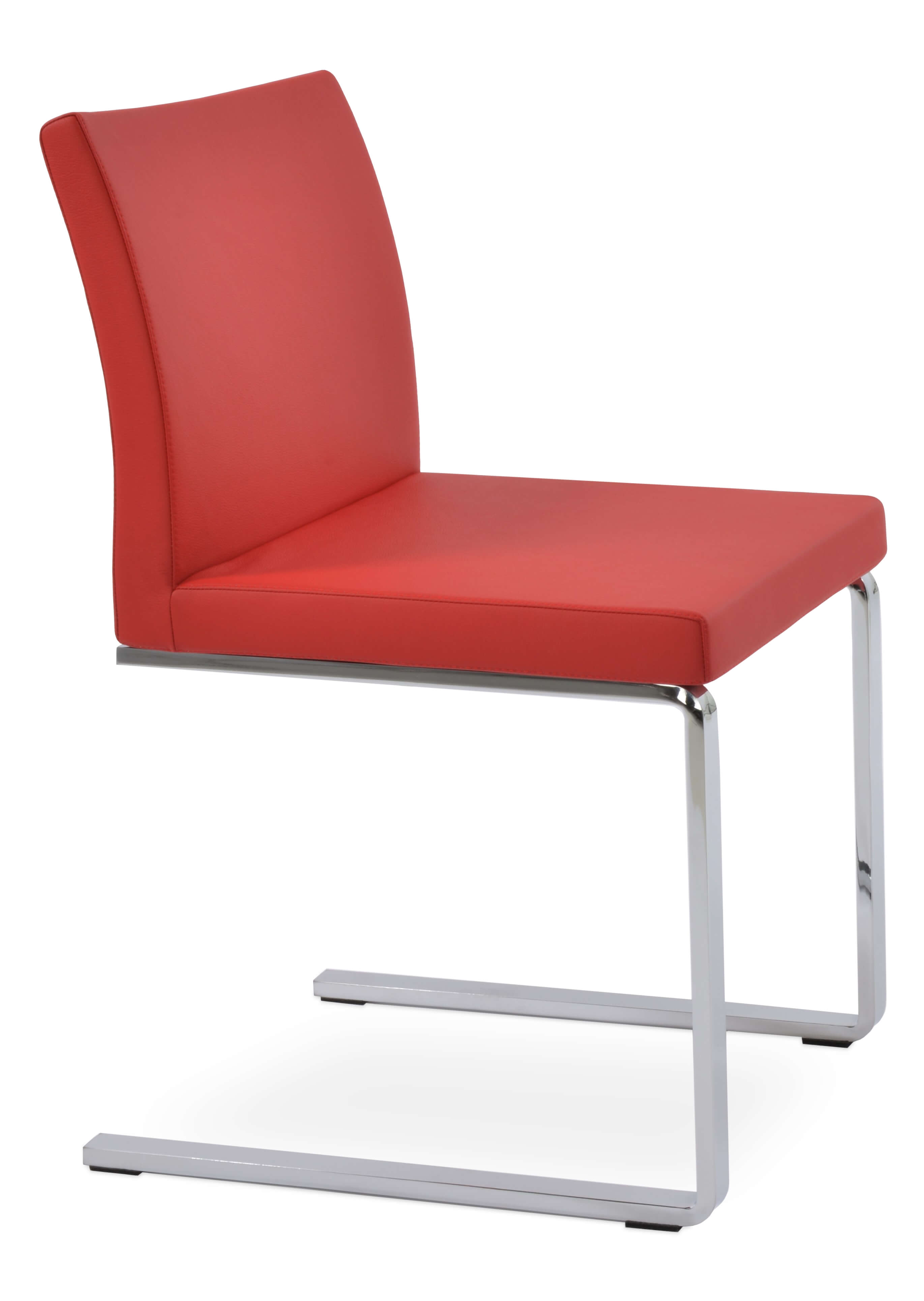 Aria Flat Dining Chair w/Metal Base