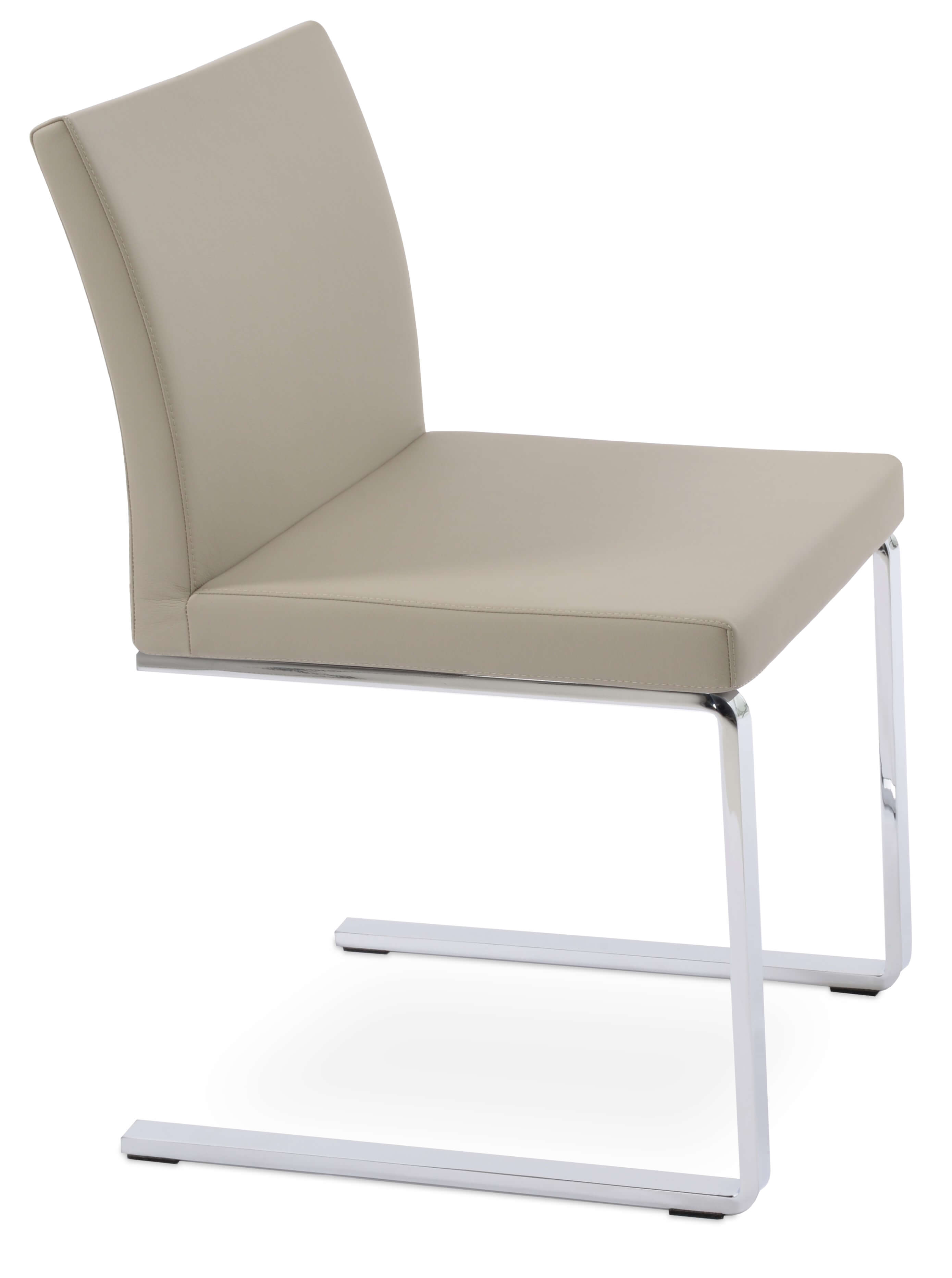 Aria Flat Dining Chair w/Metal Base