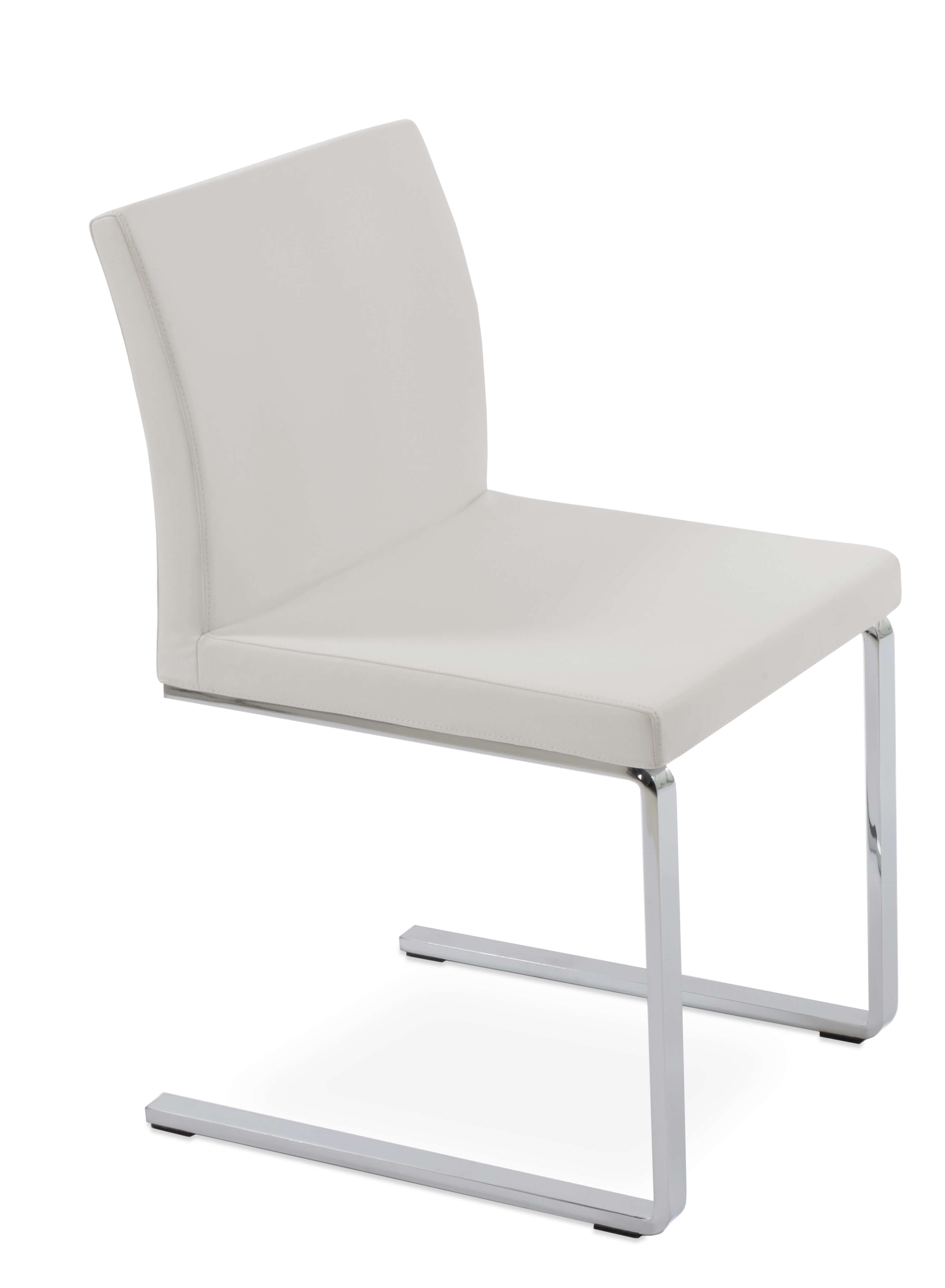 Aria Flat Dining Chair w/Metal Base