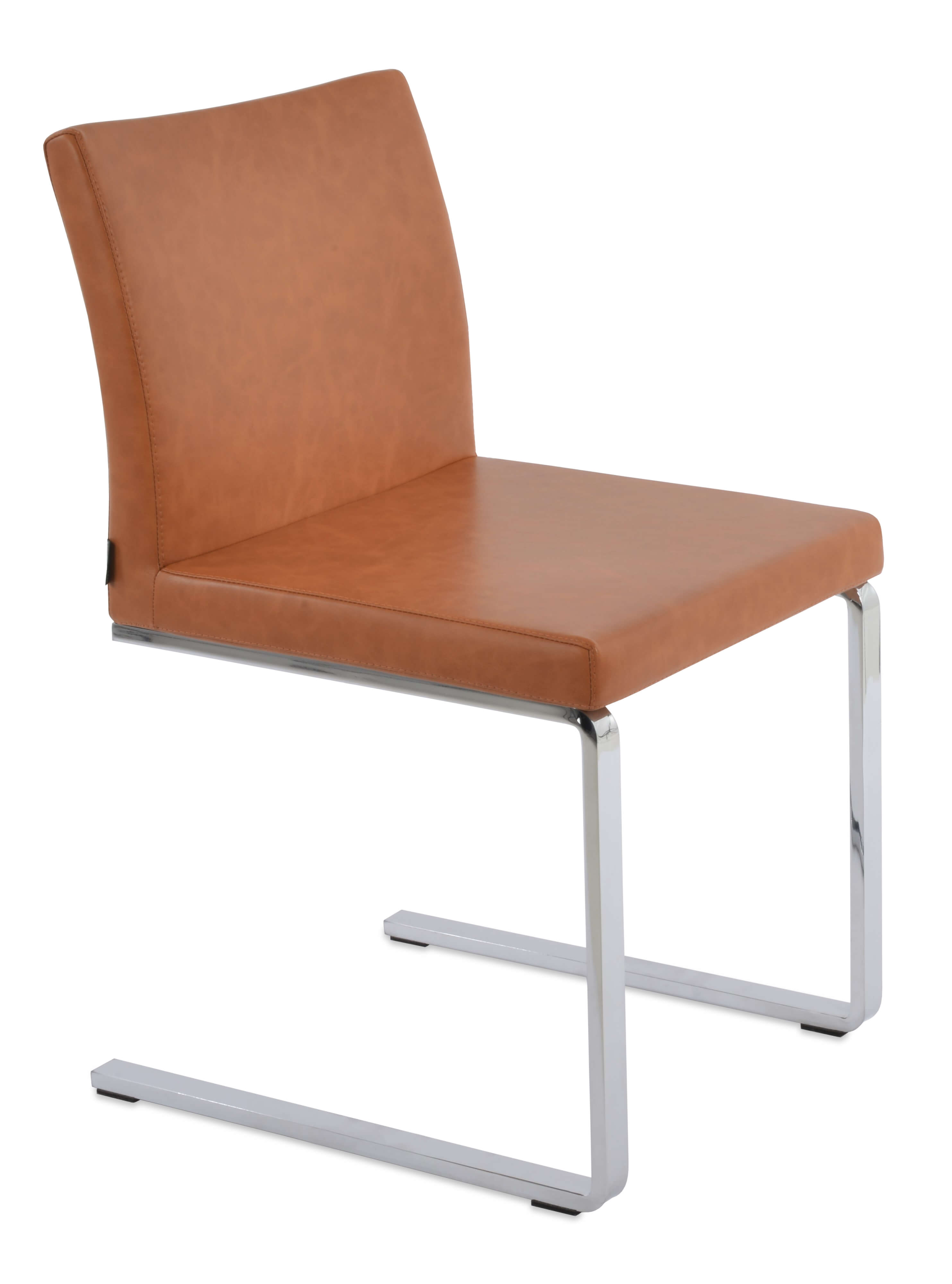 Aria Flat Dining Chair w/Metal Base