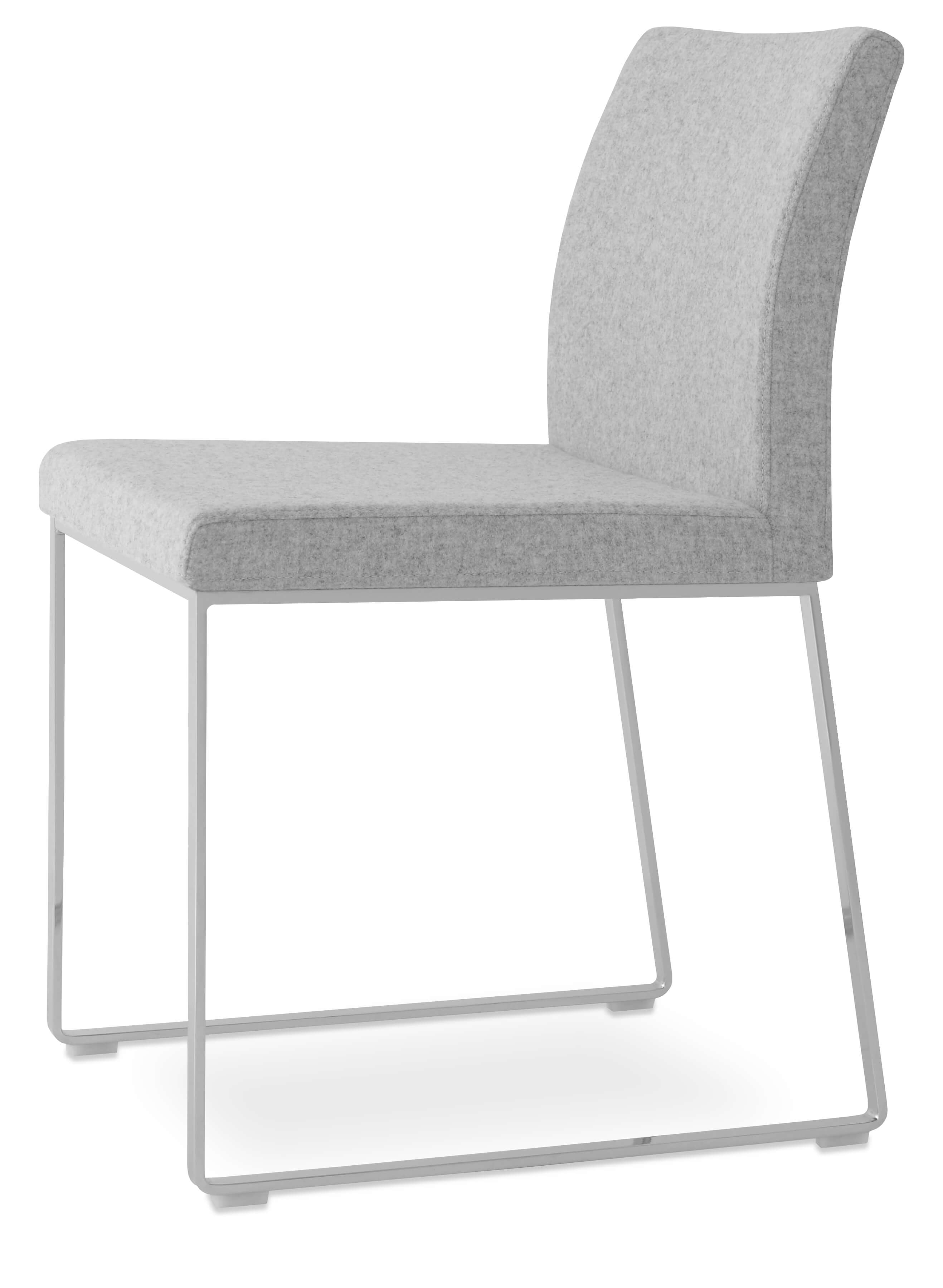 Aria Sled Dining Chair w/Metal Base