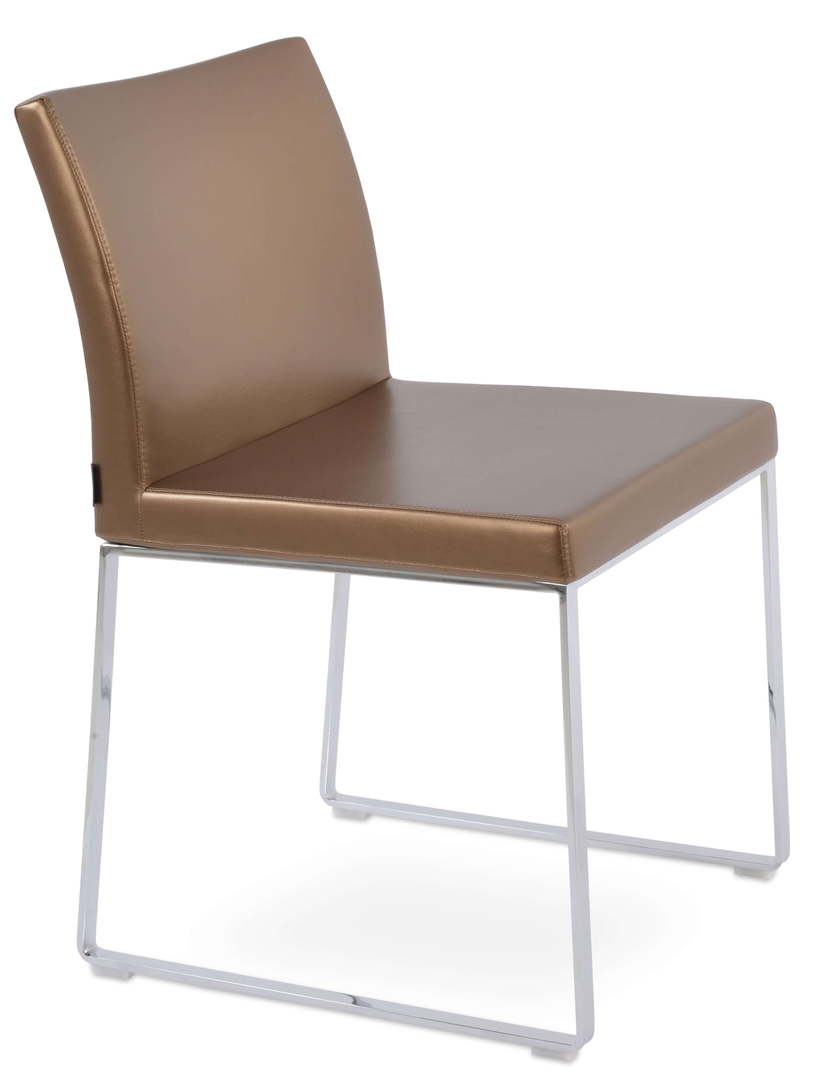 Aria Sled Dining Chair w/Metal Base