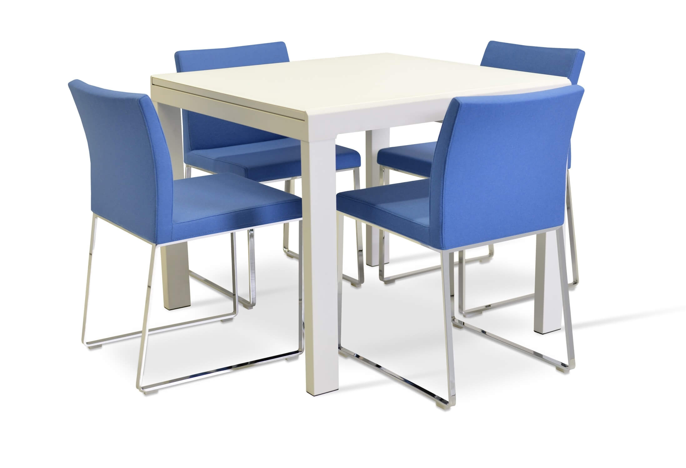 Aria Sled Dining Chair w/Metal Base