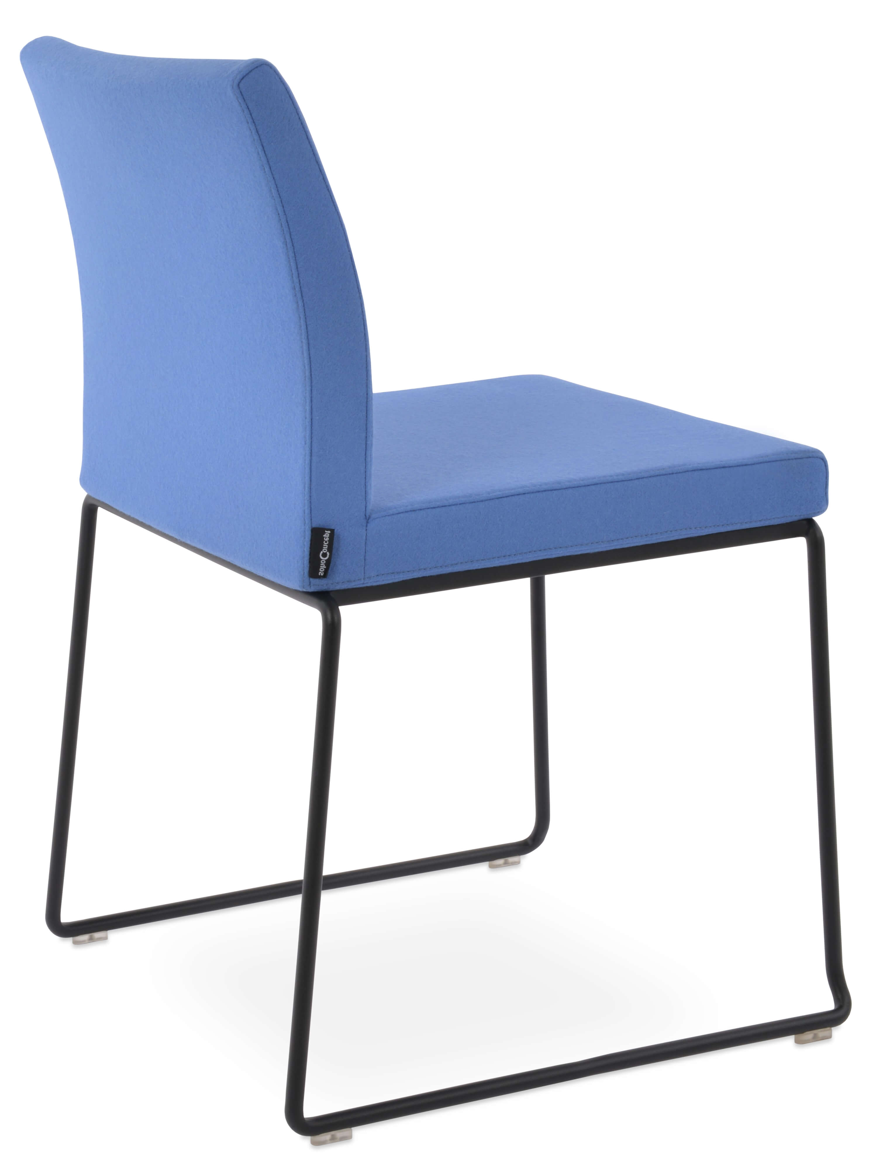 Aria Wire Stackable Dining Chair w/Metal Base