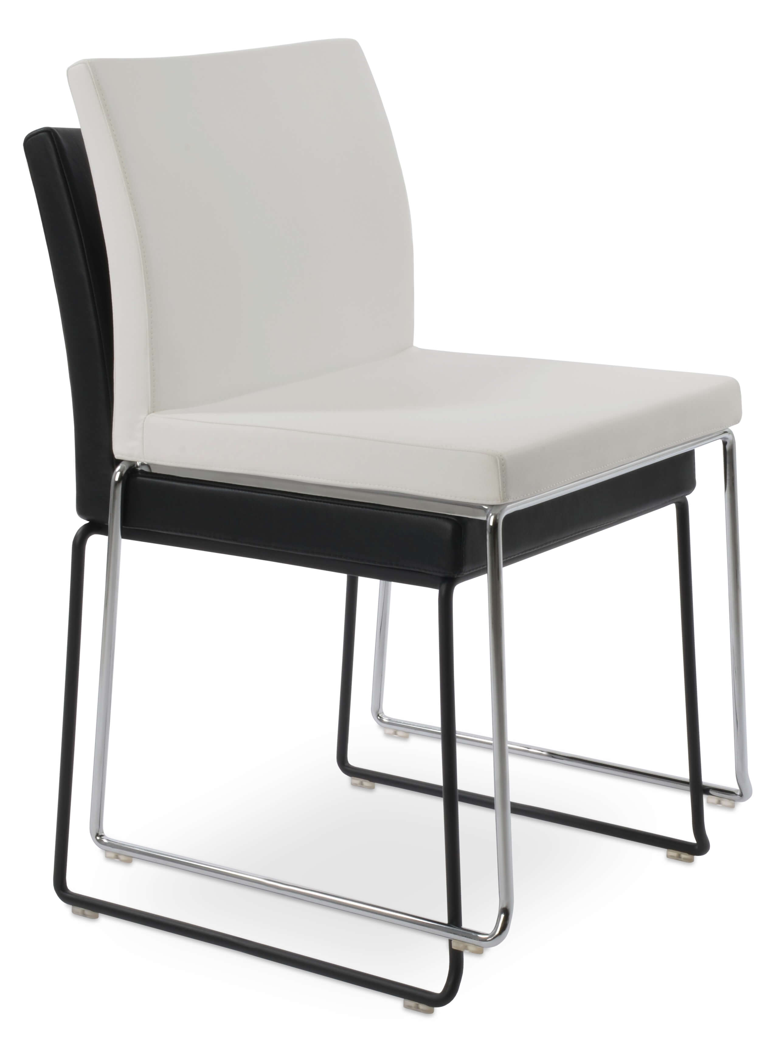 Aria Wire Stackable Dining Chair w/Metal Base