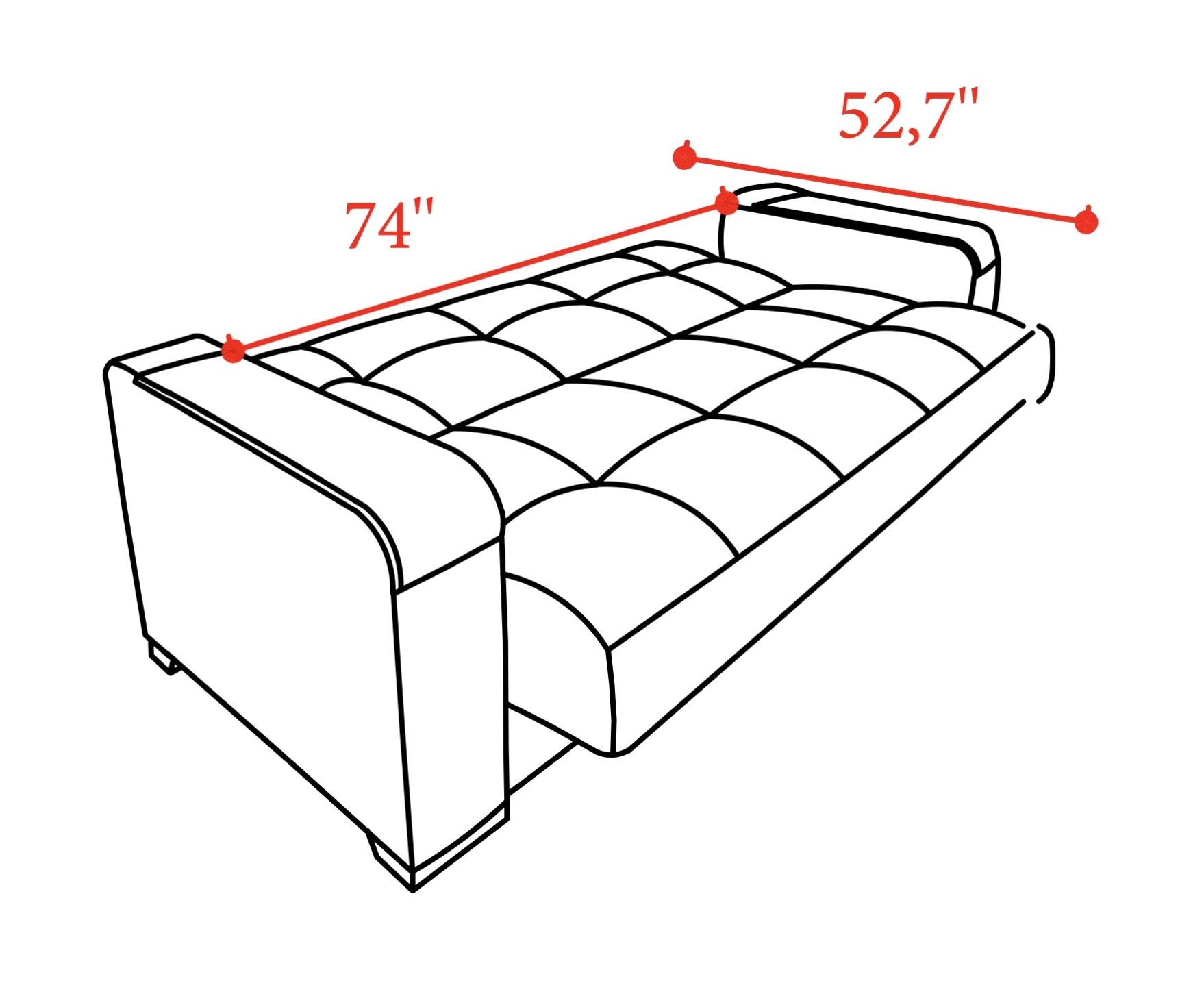 SM Ariana Fabric Sleeper Sofa