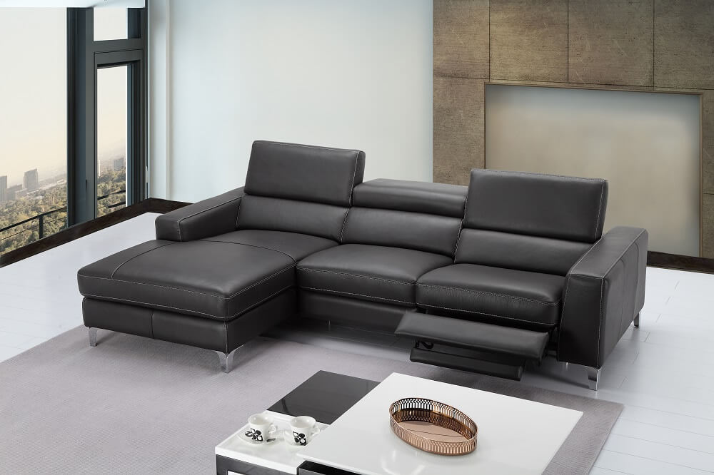 Ariana Premium Leather Sectional, Left Arm Chaise by J&M Furniture