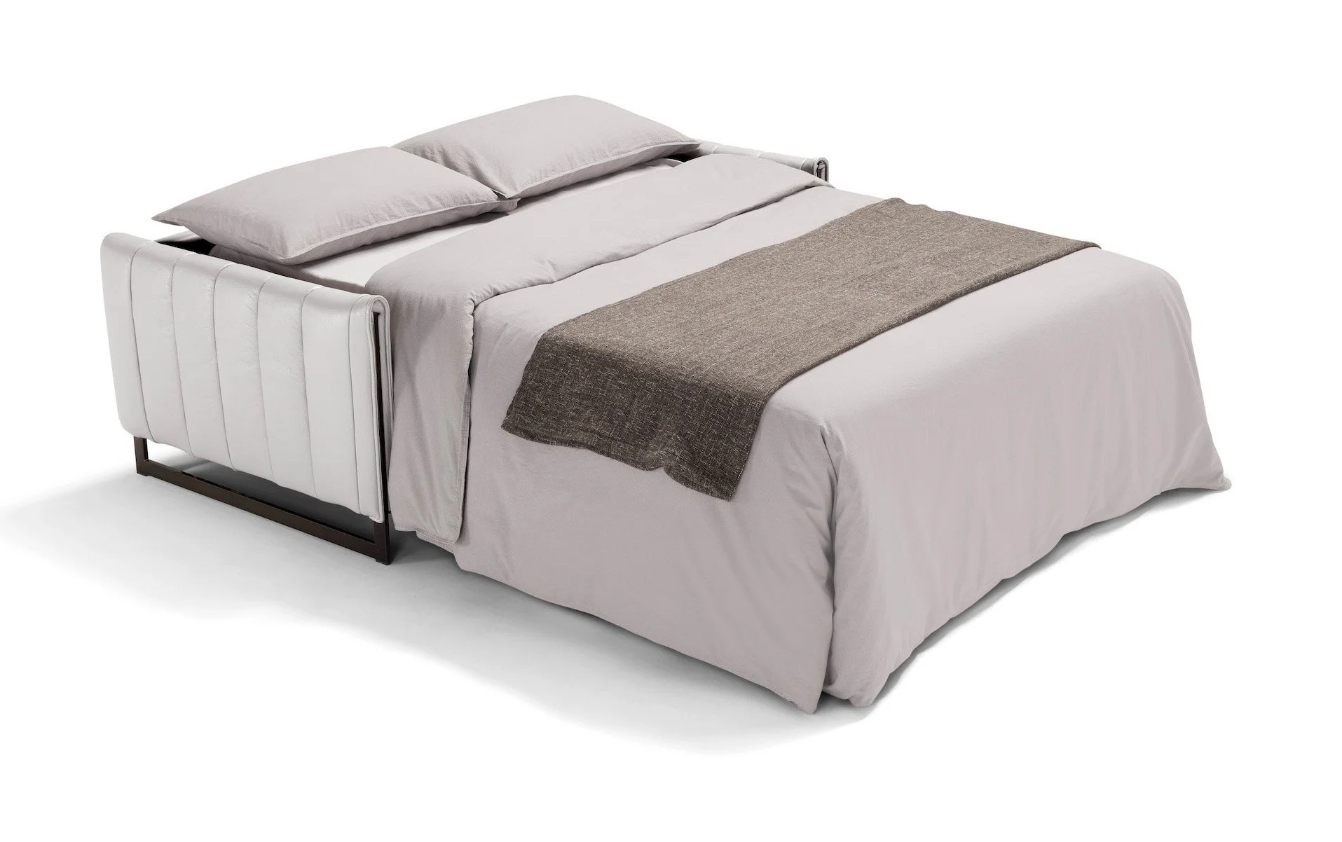 Ariel Leather Convertible Sofabed Customizable