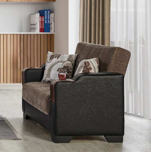 Arkansas Fabric/Leatherette Loveseat