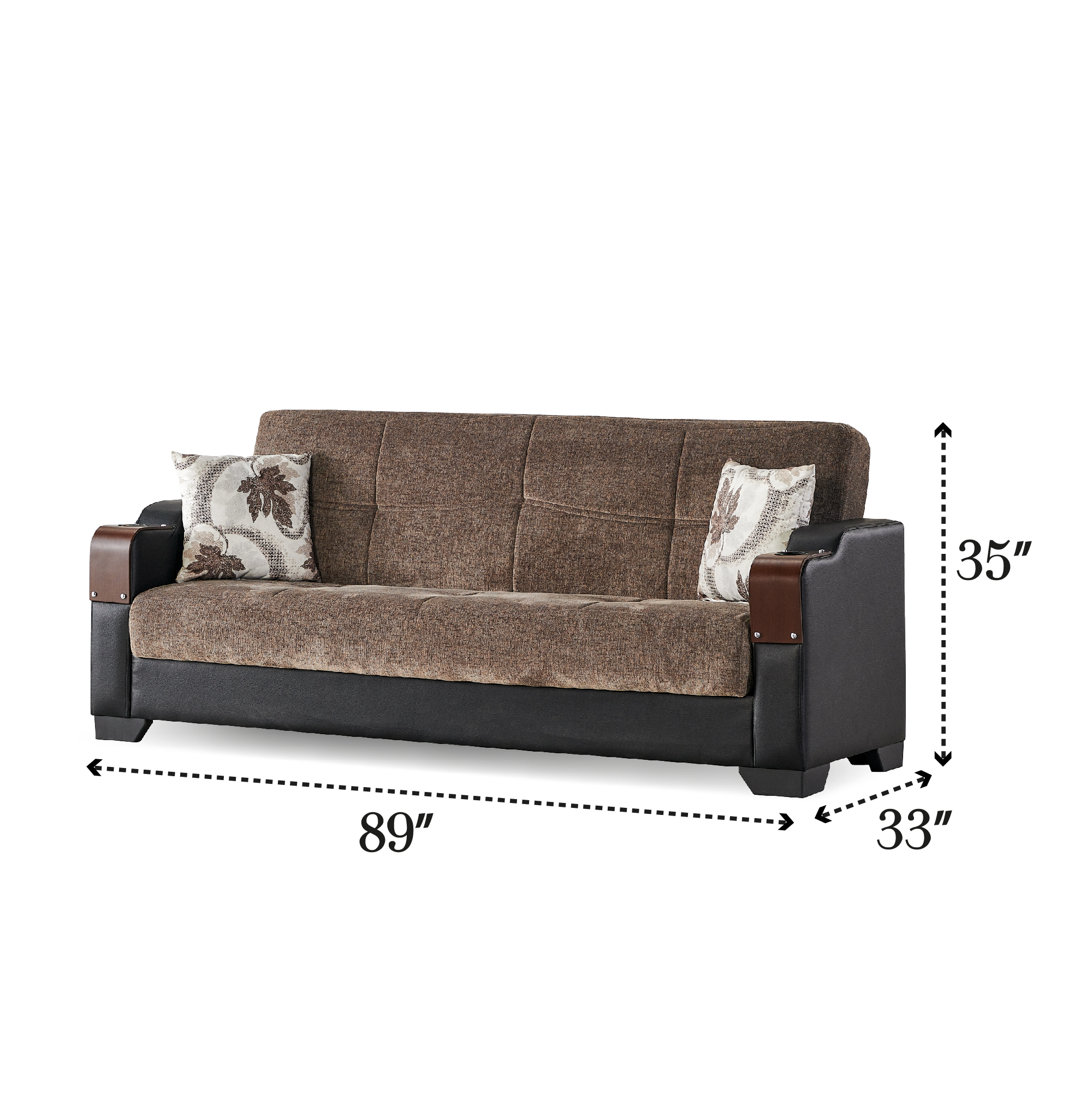 Arkansas Fabric/Leatherette Living Room Set