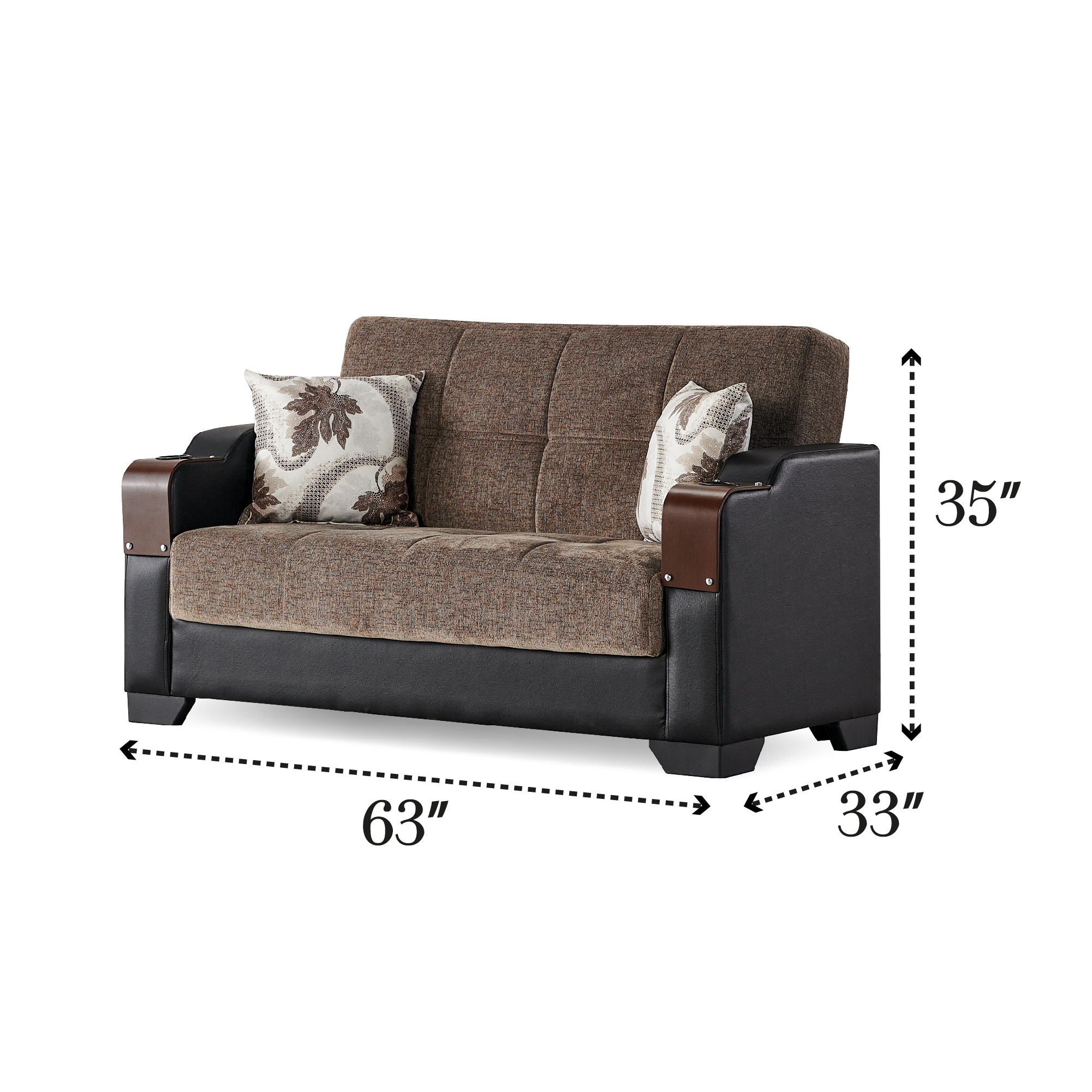 Arkansas Fabric/Leatherette Loveseat