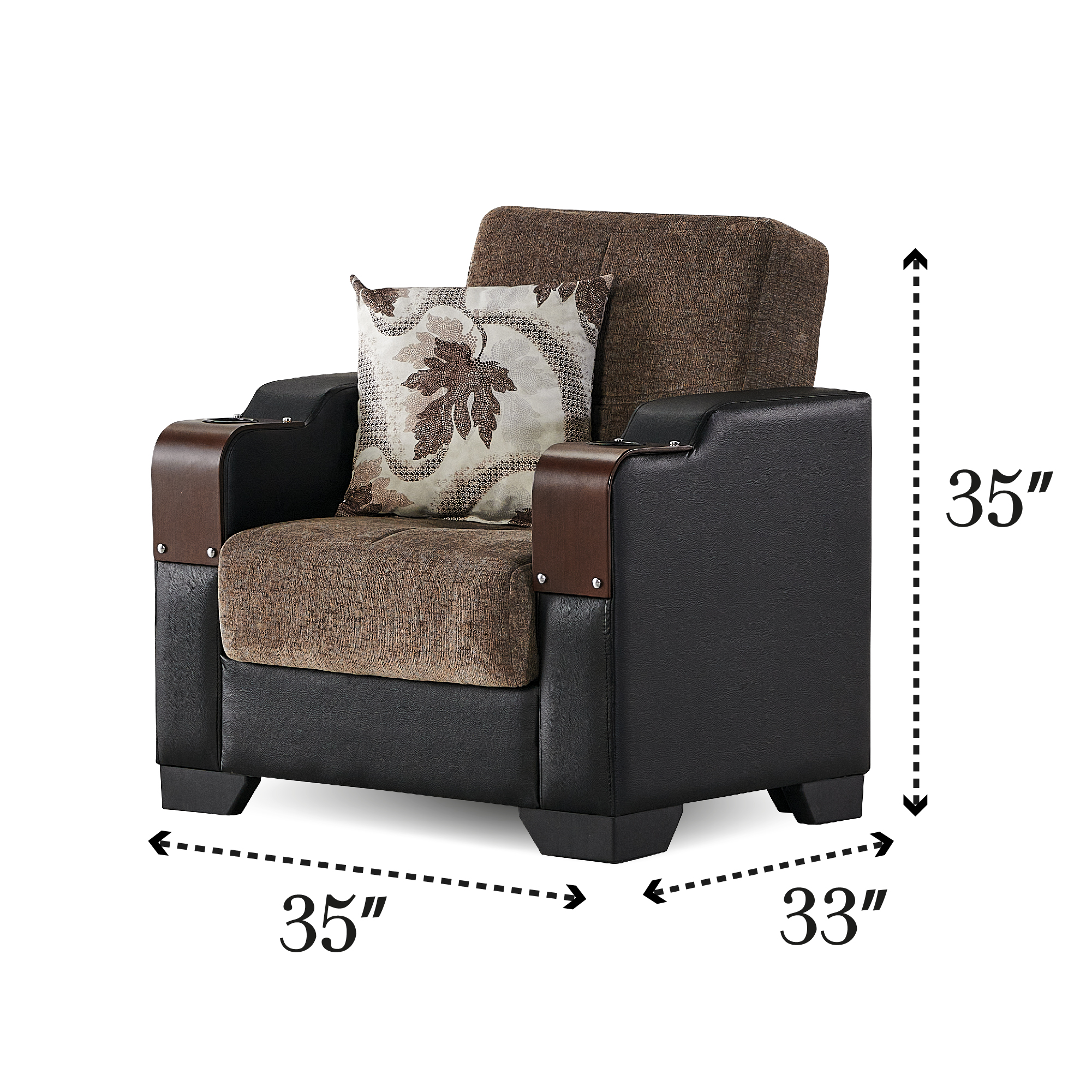 Arkansas Fabric/Leatherette Chair