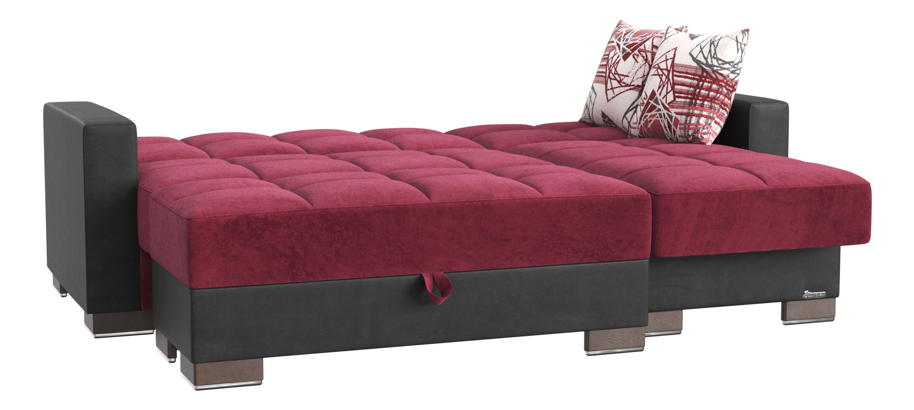 Armada Microfiber/PU Convertible L-Shaped Sectional Sofa