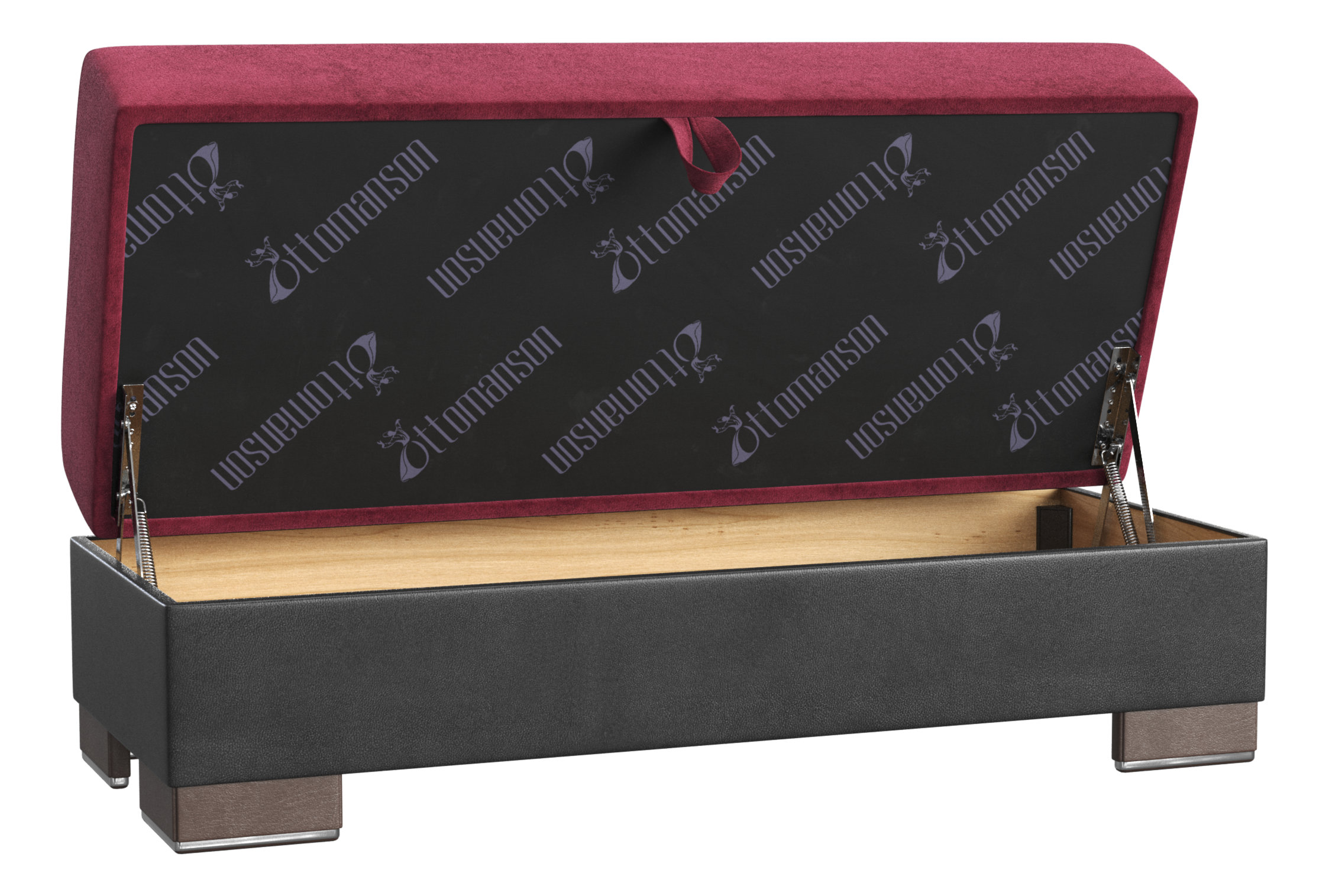 Armada Fabric/PU Lounge Storage Ottoman