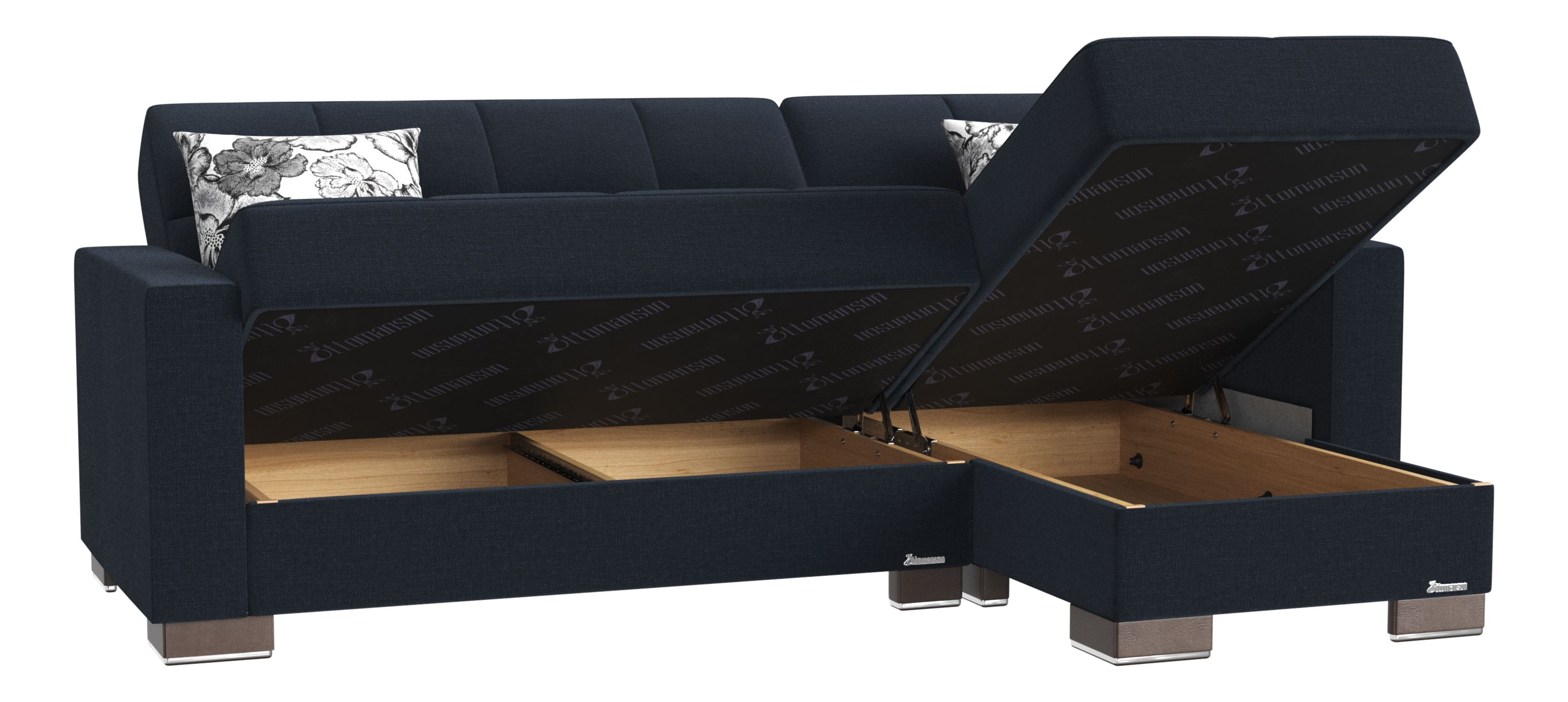 Armada Fabric Convertible L-Shaped Sectional Sofa