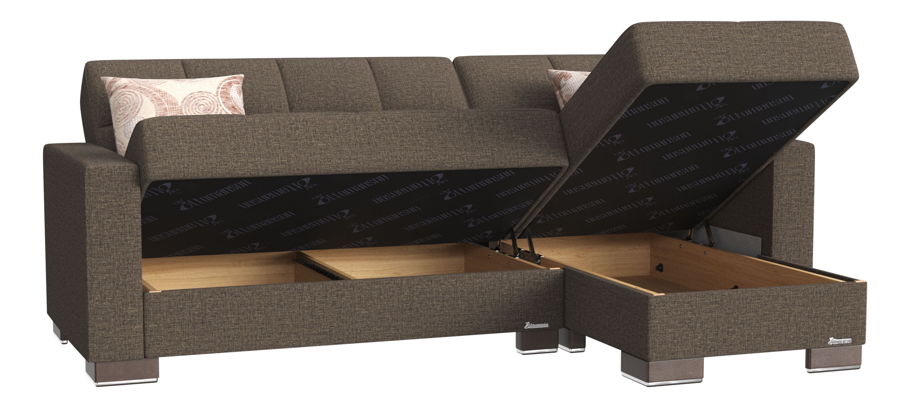 Armada Fabric Convertible L-Shaped Sectional Sofa