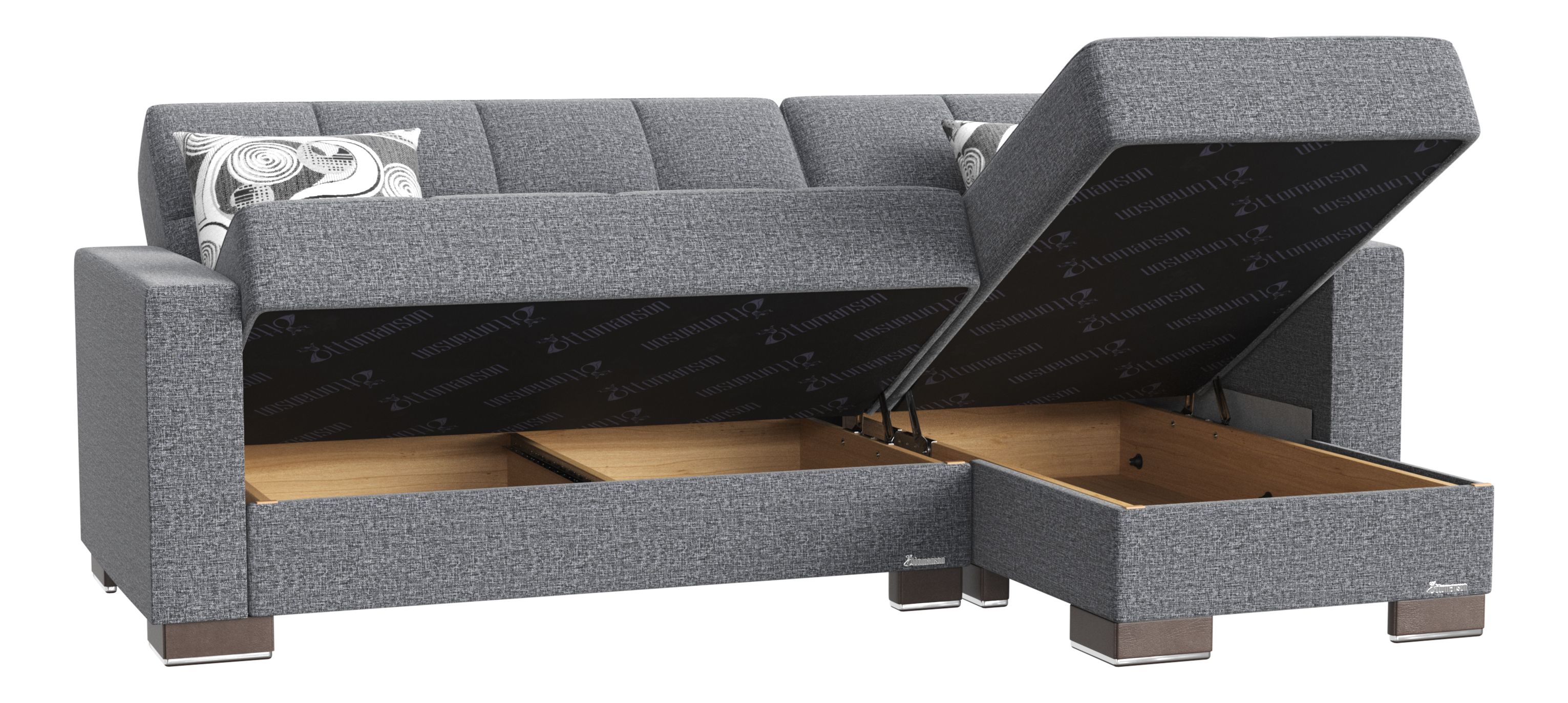 Armada Fabric Convertible L-Shaped Sectional Sofa