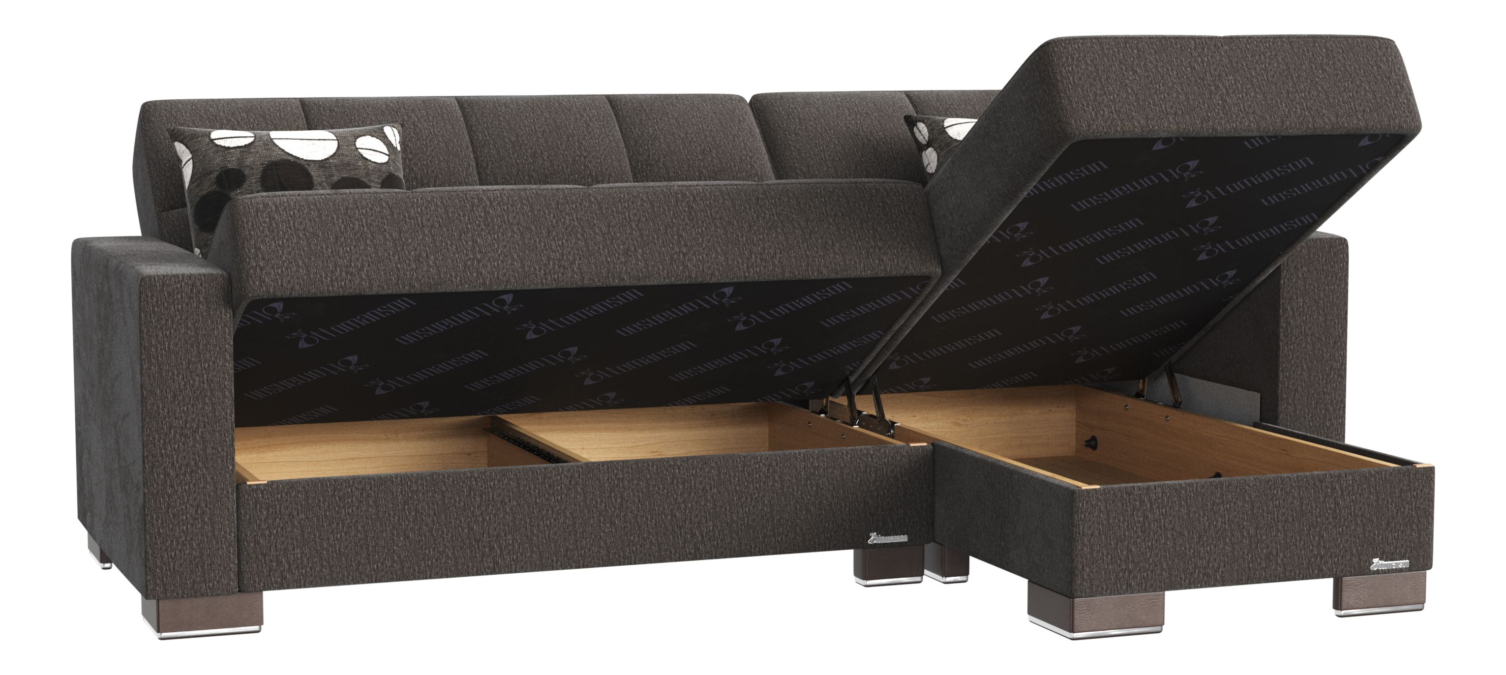 Armada Fabric Convertible L-Shaped Sectional Sofa